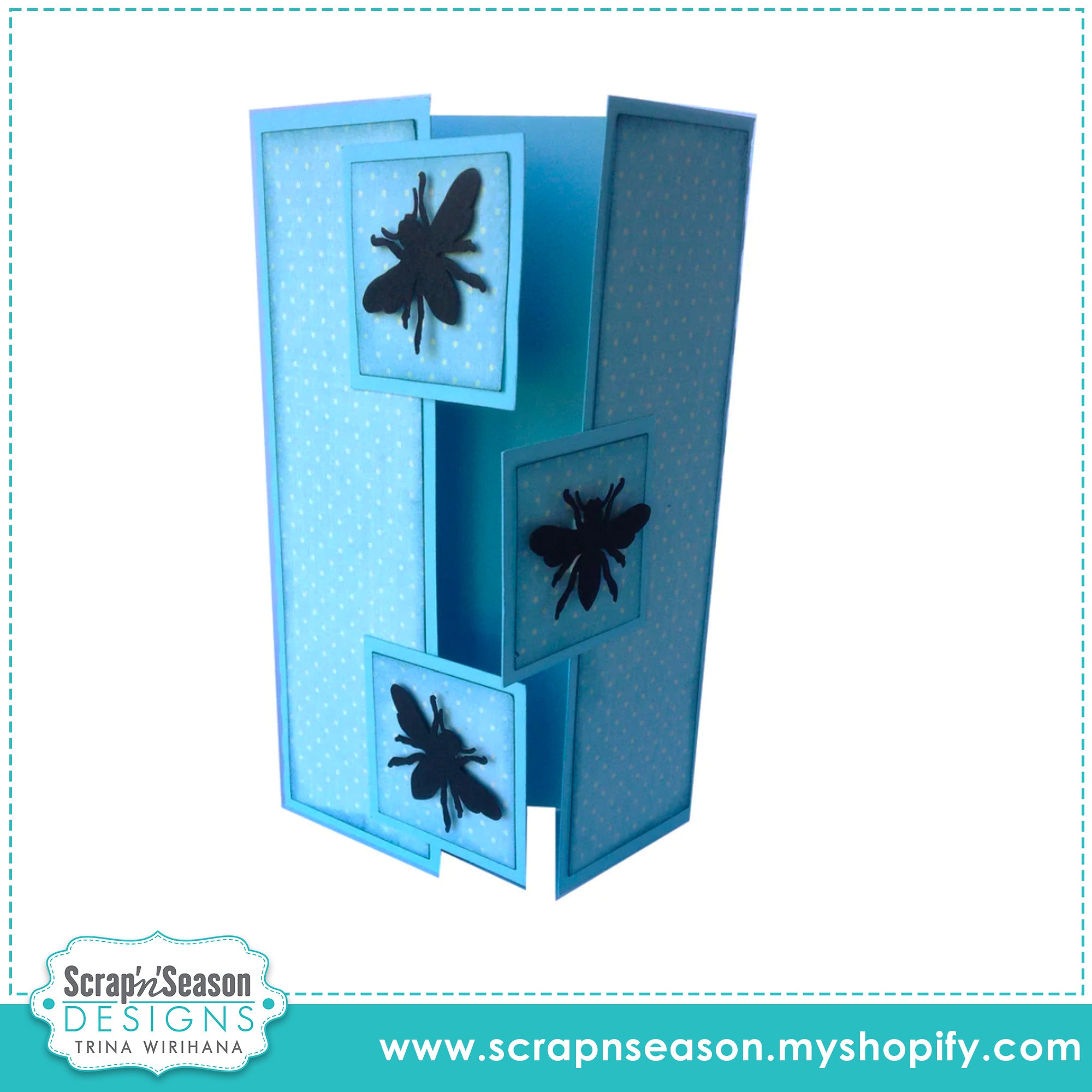 DL - Fancy Fold 14 - Gate Fold Interlocking Front Card