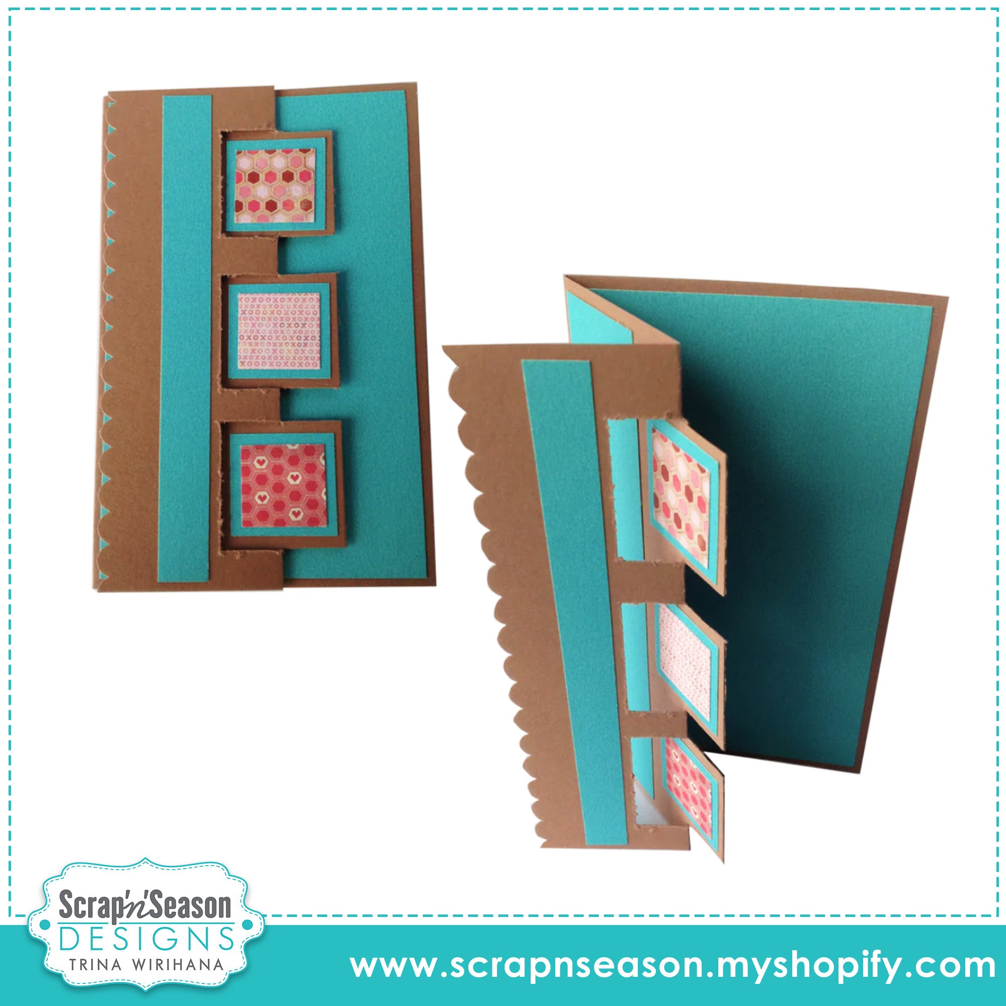 DL - Fancy Fold 23 - 3 Tab Card