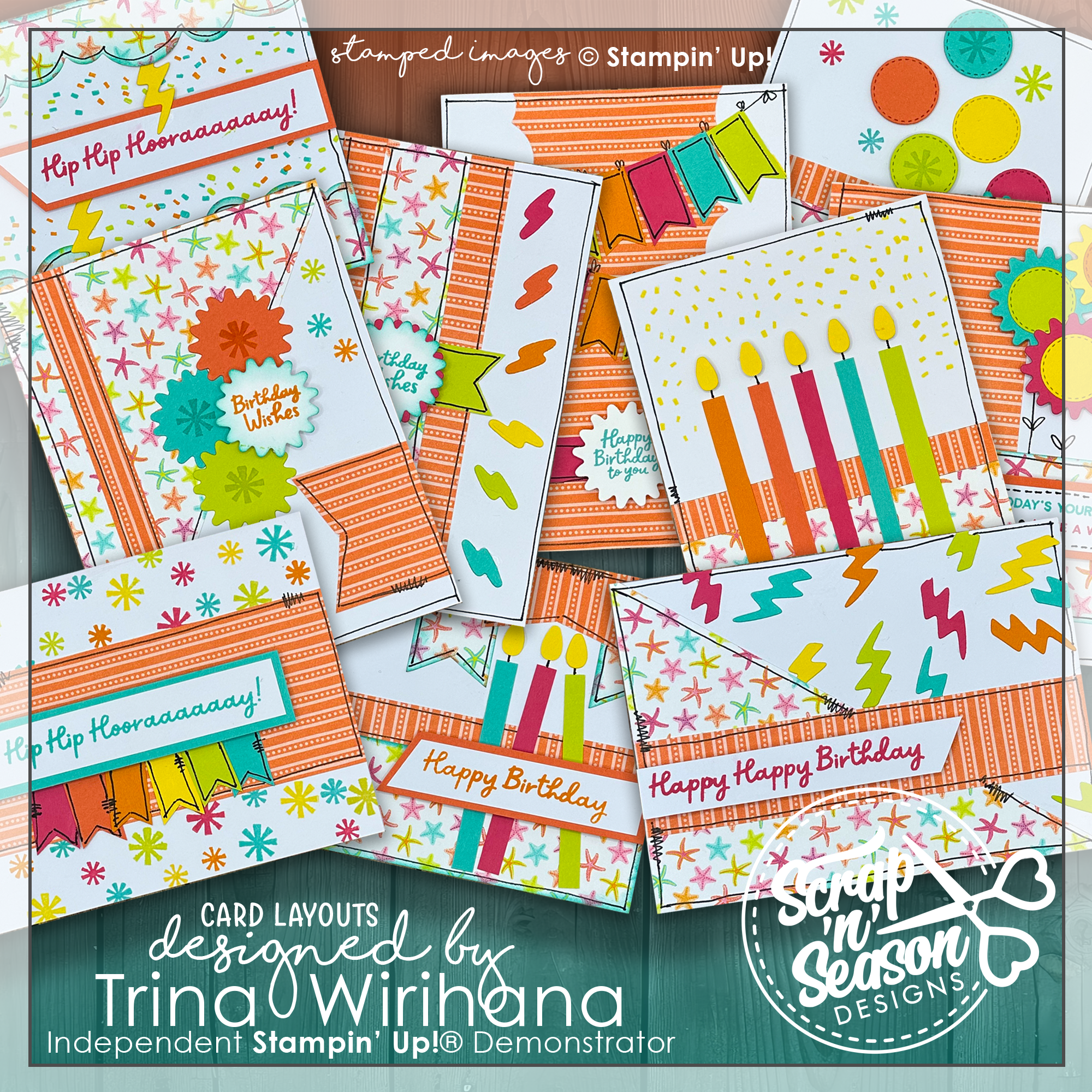 DL Birthday Stars 10 Card Workshop