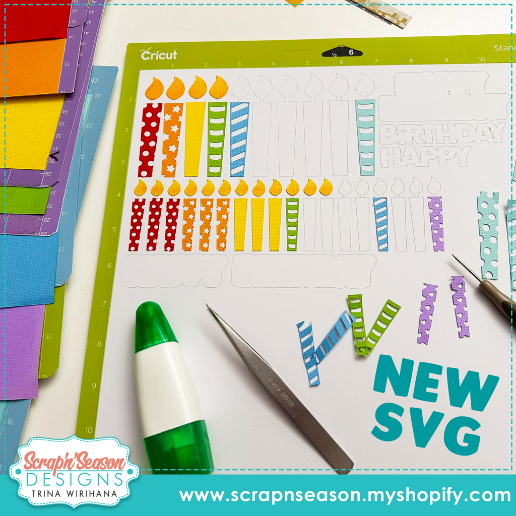 DL - SVG Mini Collection - Birthday Candles (Slimine)