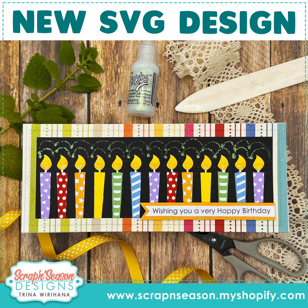 DL - SVG Mini Collection - Birthday Candles (Slimine)