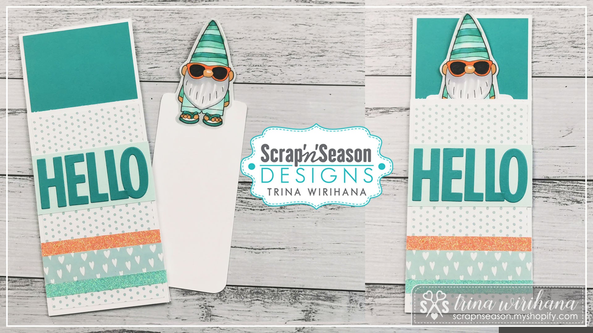 DL - Fancy Fold 107 - Bookmark Gift Card