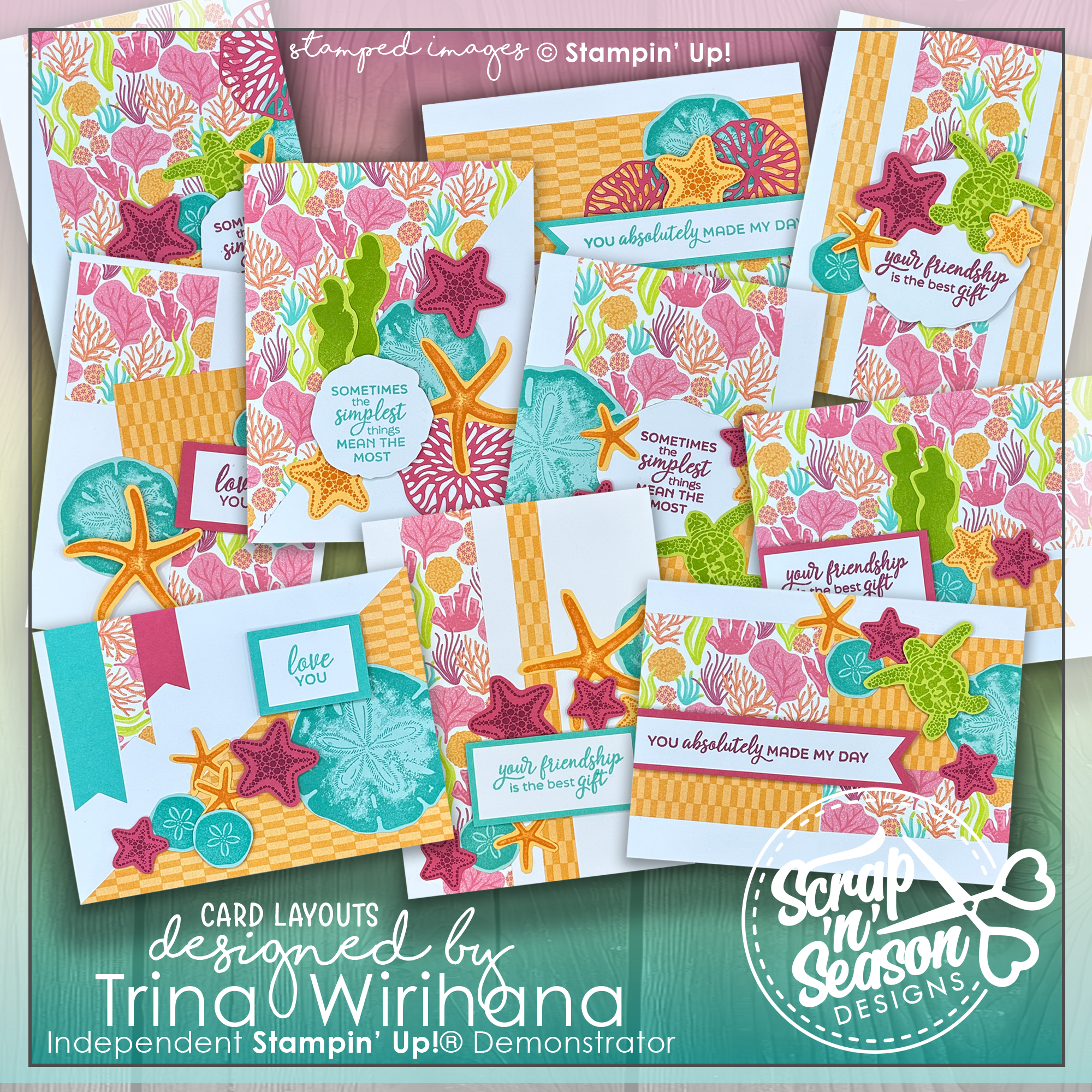 DL Caring Coral 10 Card Workshop