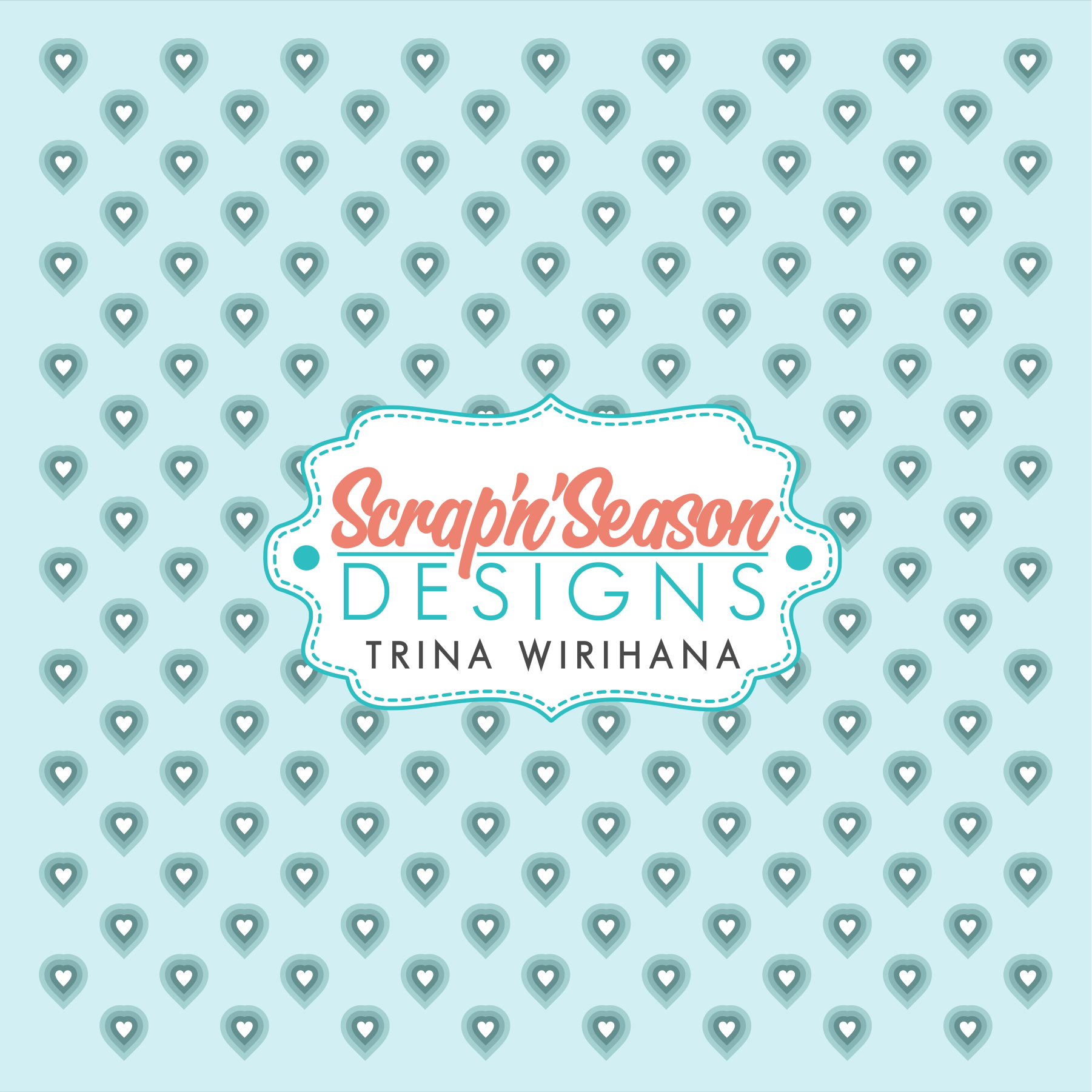 6x6 Stencils - Hearts Stack