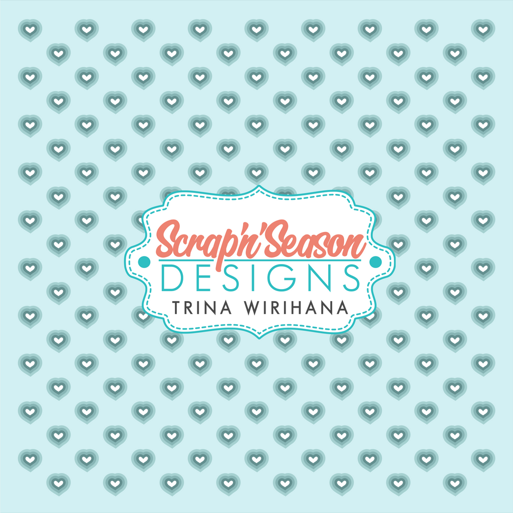 6x6 Stencils - Wide Hearts Stack