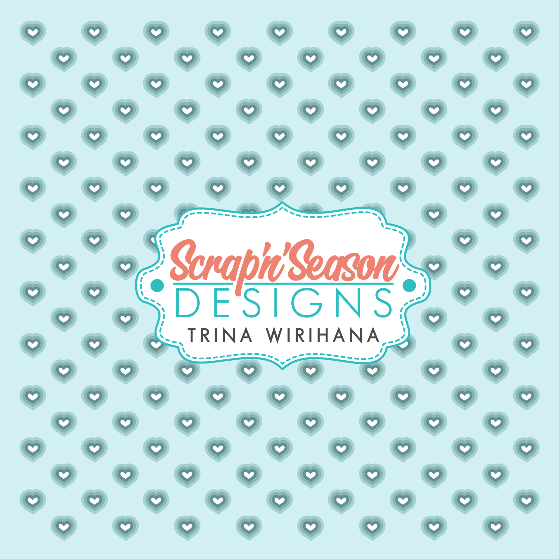 6x6 Stencils - Wide Hearts Stack