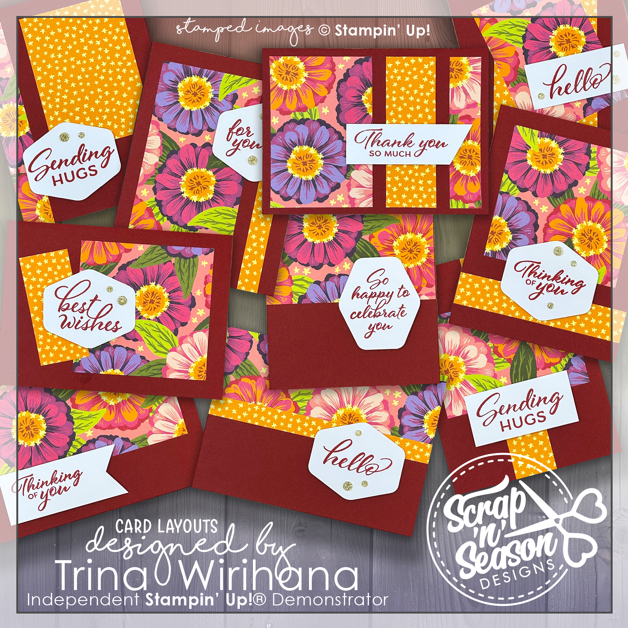 DL Flowering Zinnia 10 Card Workshop