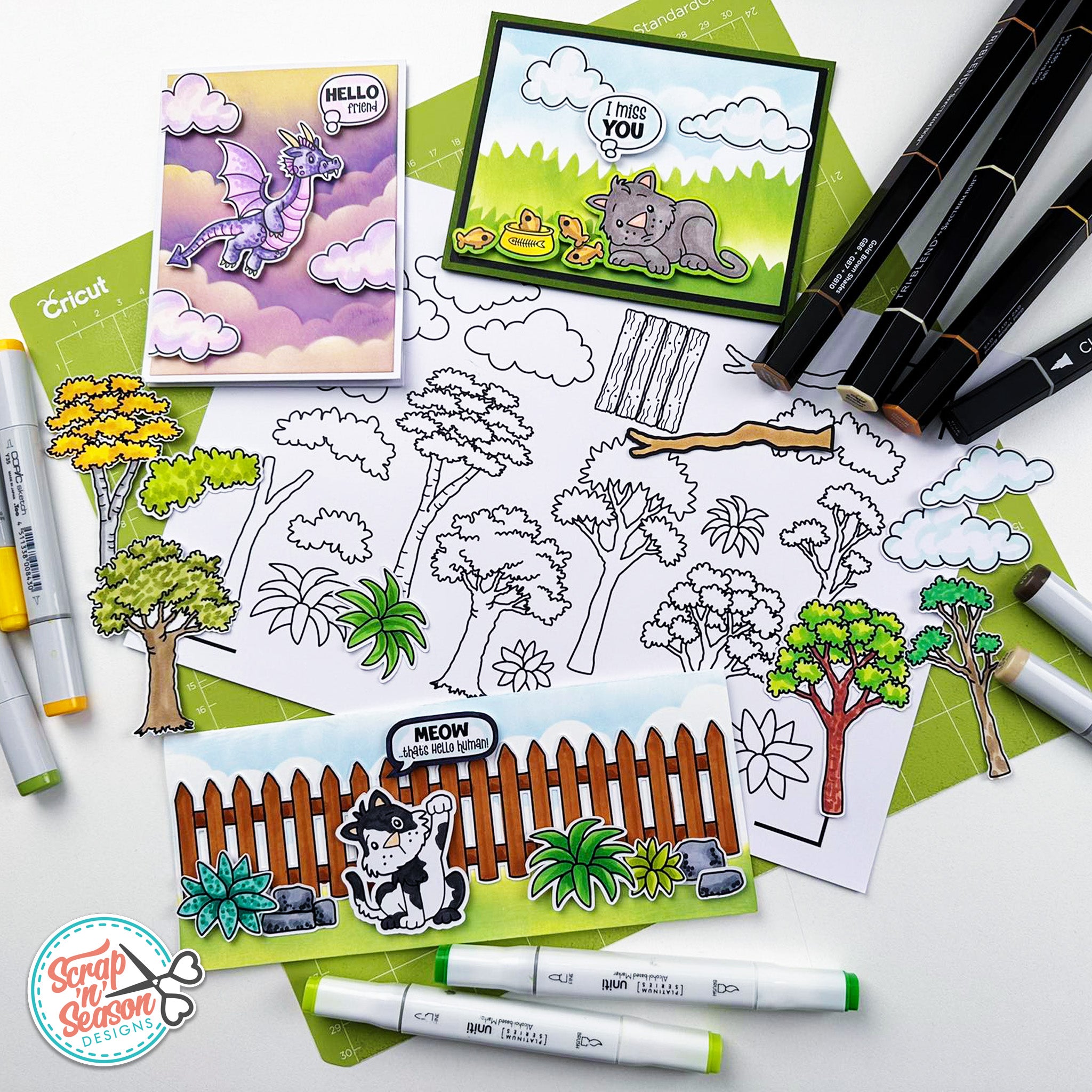 DL - Print, Cut, and Colour - Background Basics D