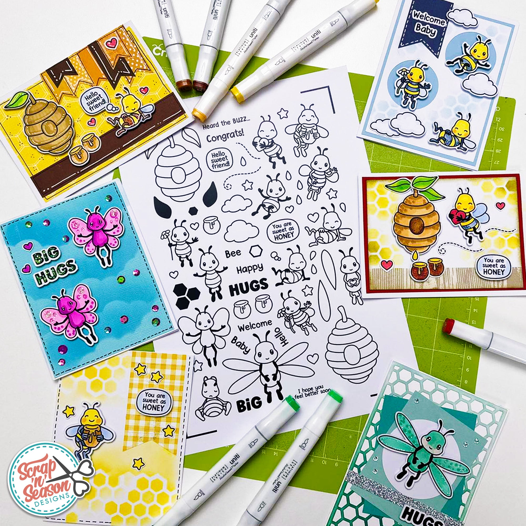 Print and Cut - Bees & Butterflies