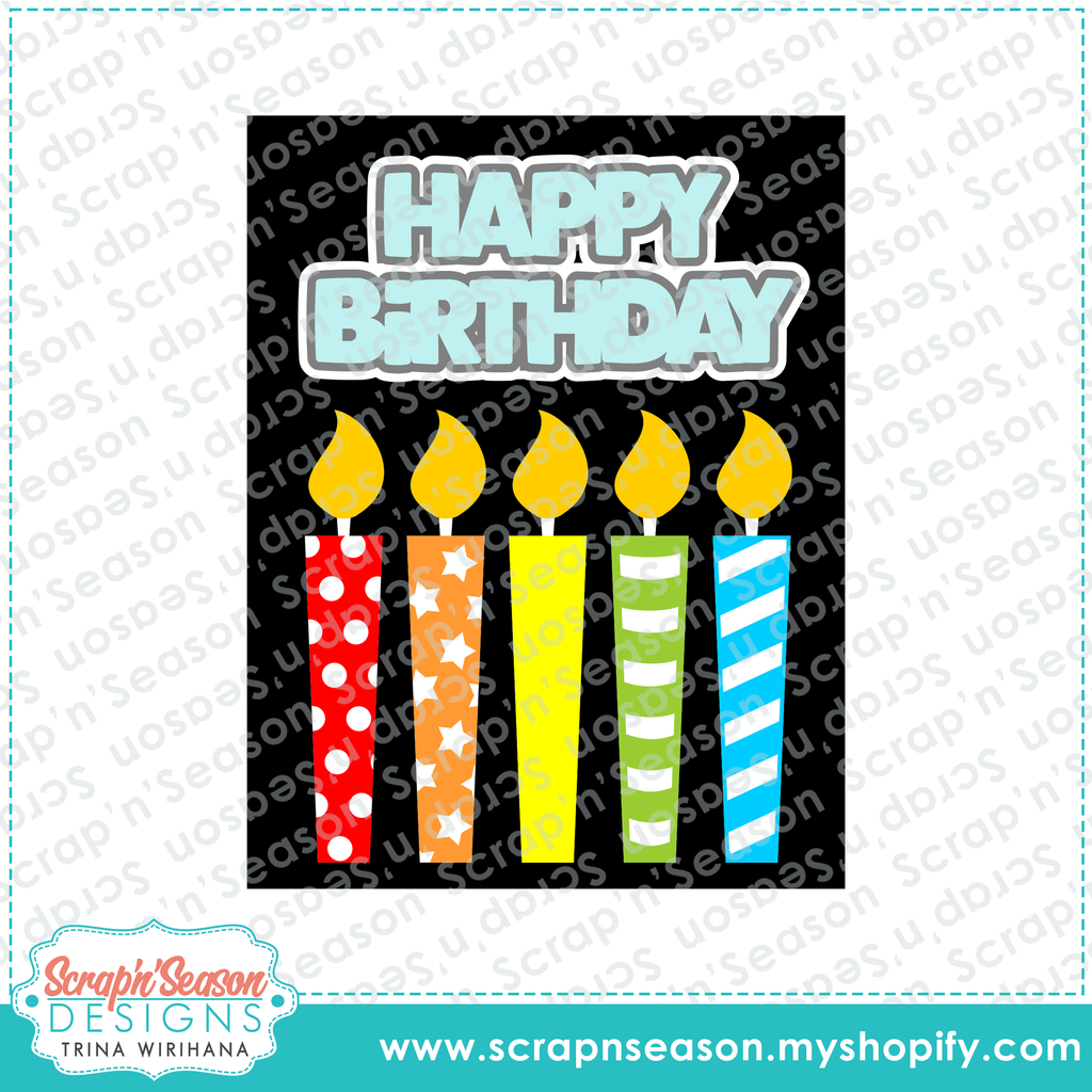 DL - SVG Mini Collection - Birthday Candles