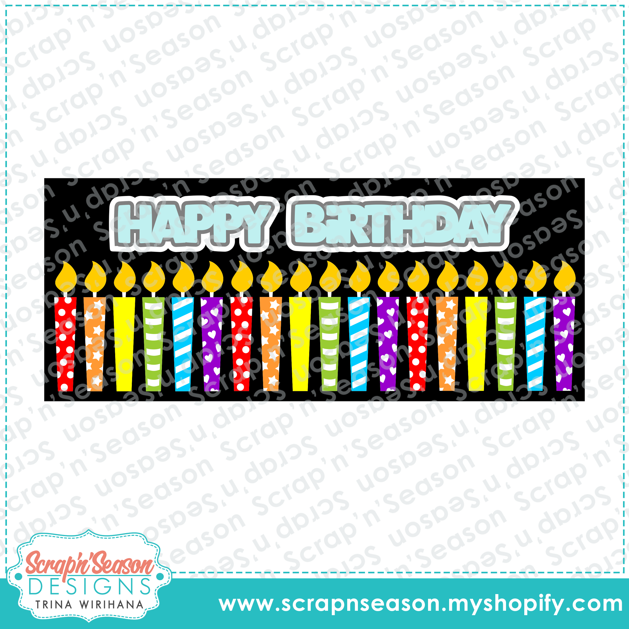DL - SVG Mini Collection - Birthday Candles (Slimine)