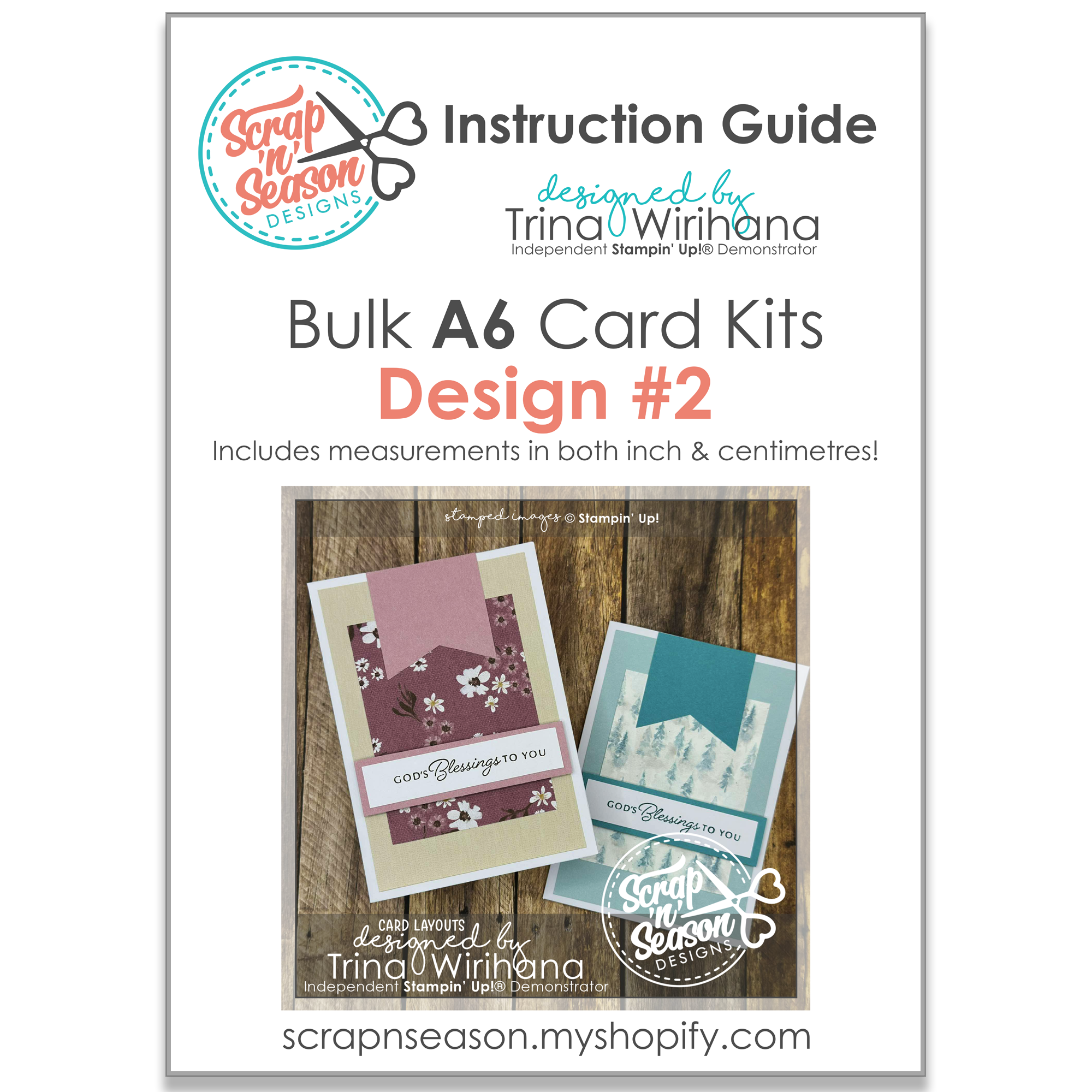 DL Bulk A6 Card Kits - Design #2 Instruction Guide