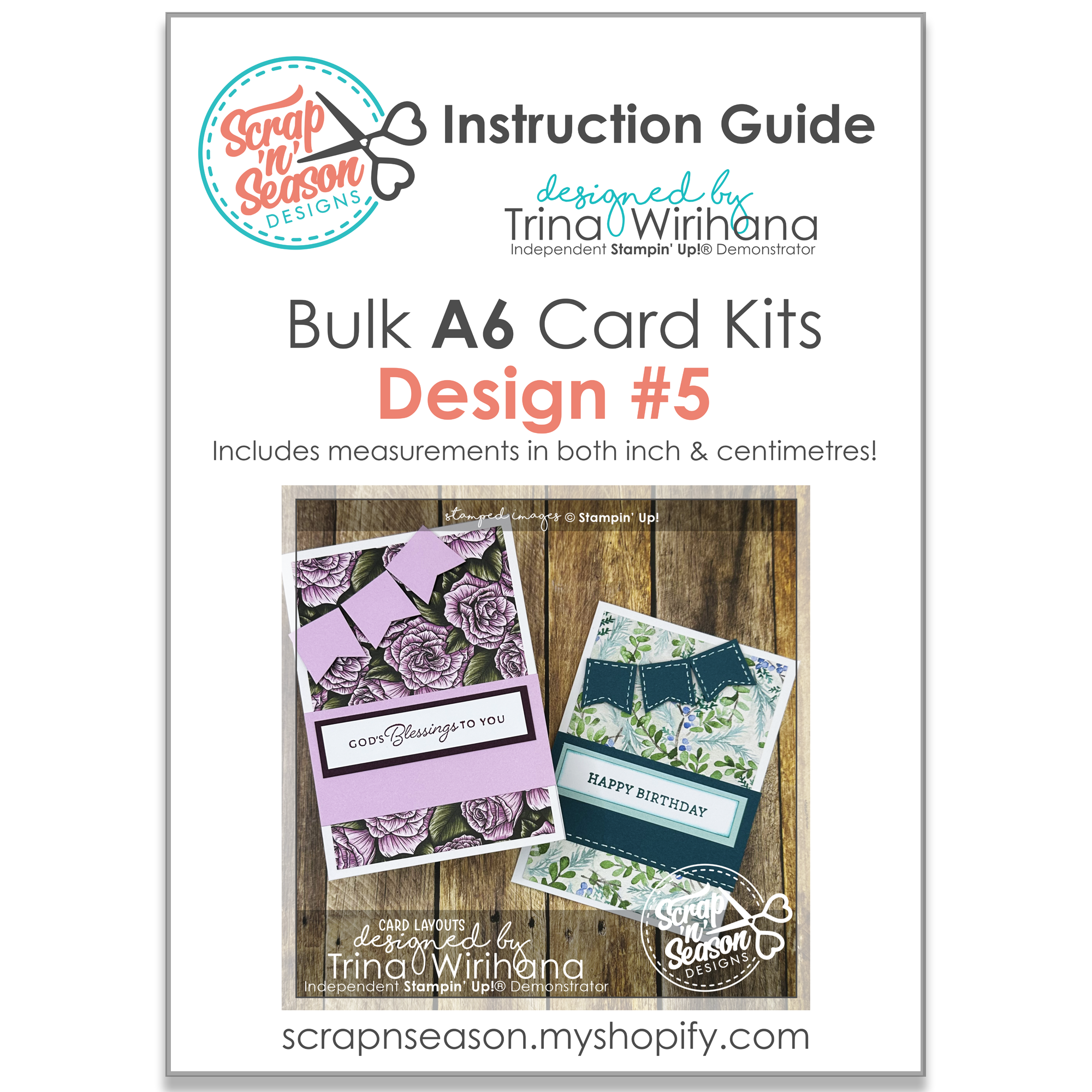 Bulk A6 Card Kits - Design #5 Instruction Guide
