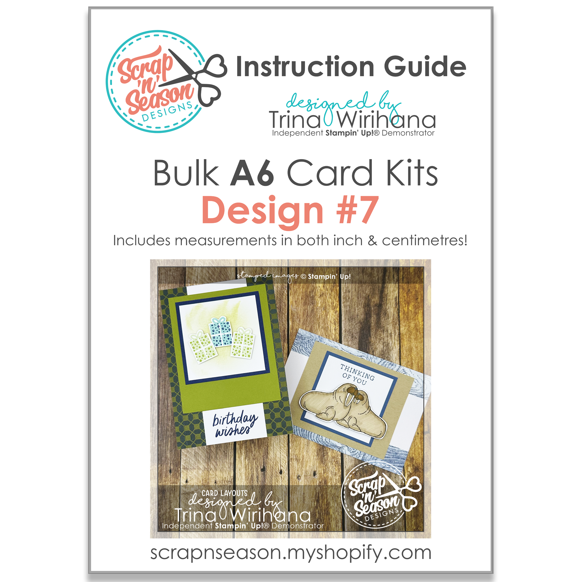 DL Bulk A6 Card Kits - Design #7 Instruction Guide