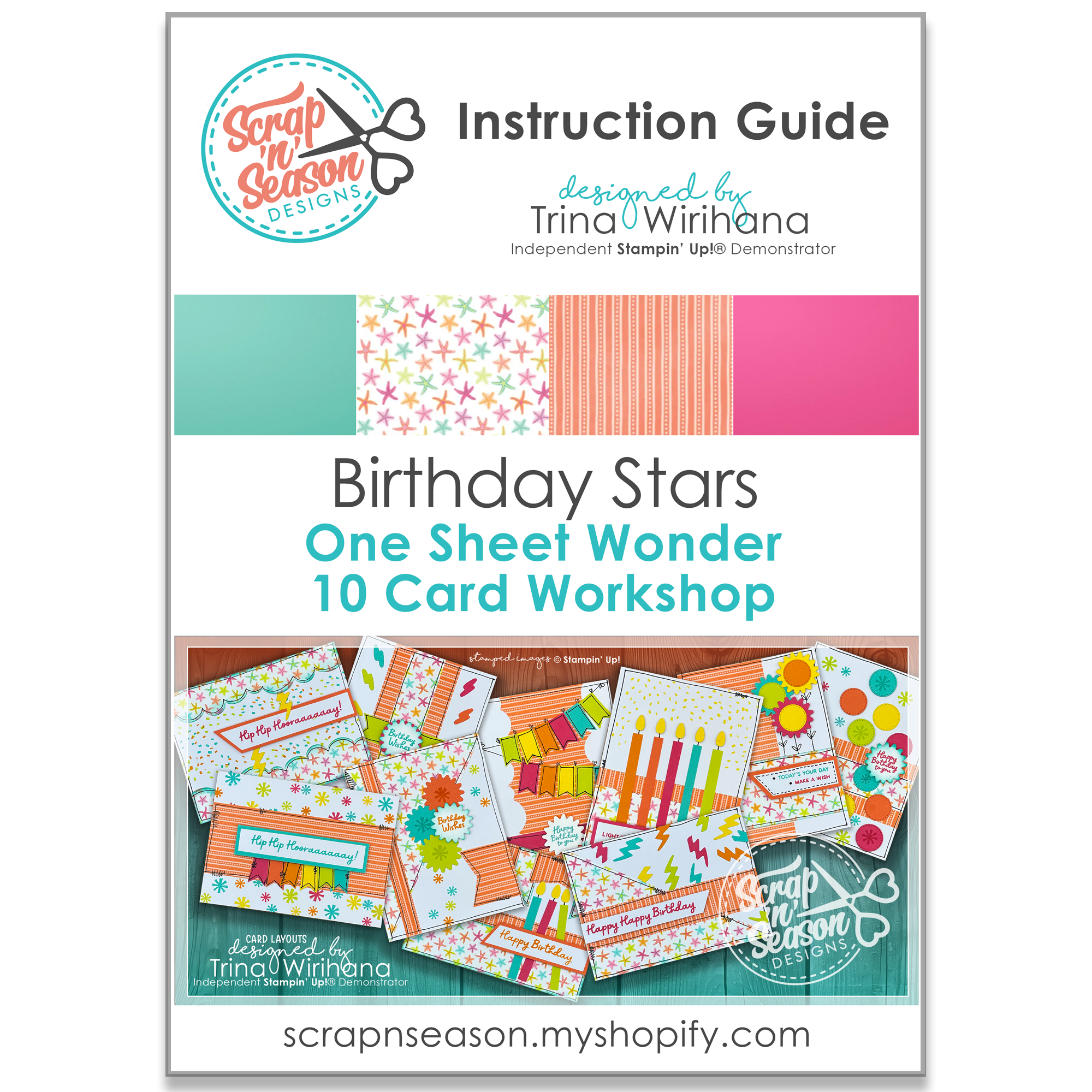 DL Birthday Stars 10 Card Workshop