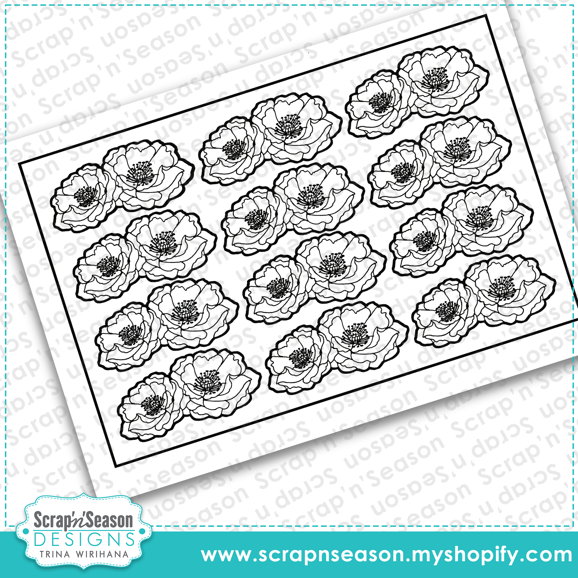 DL - Print and Cut Floral Sheets (PDF)