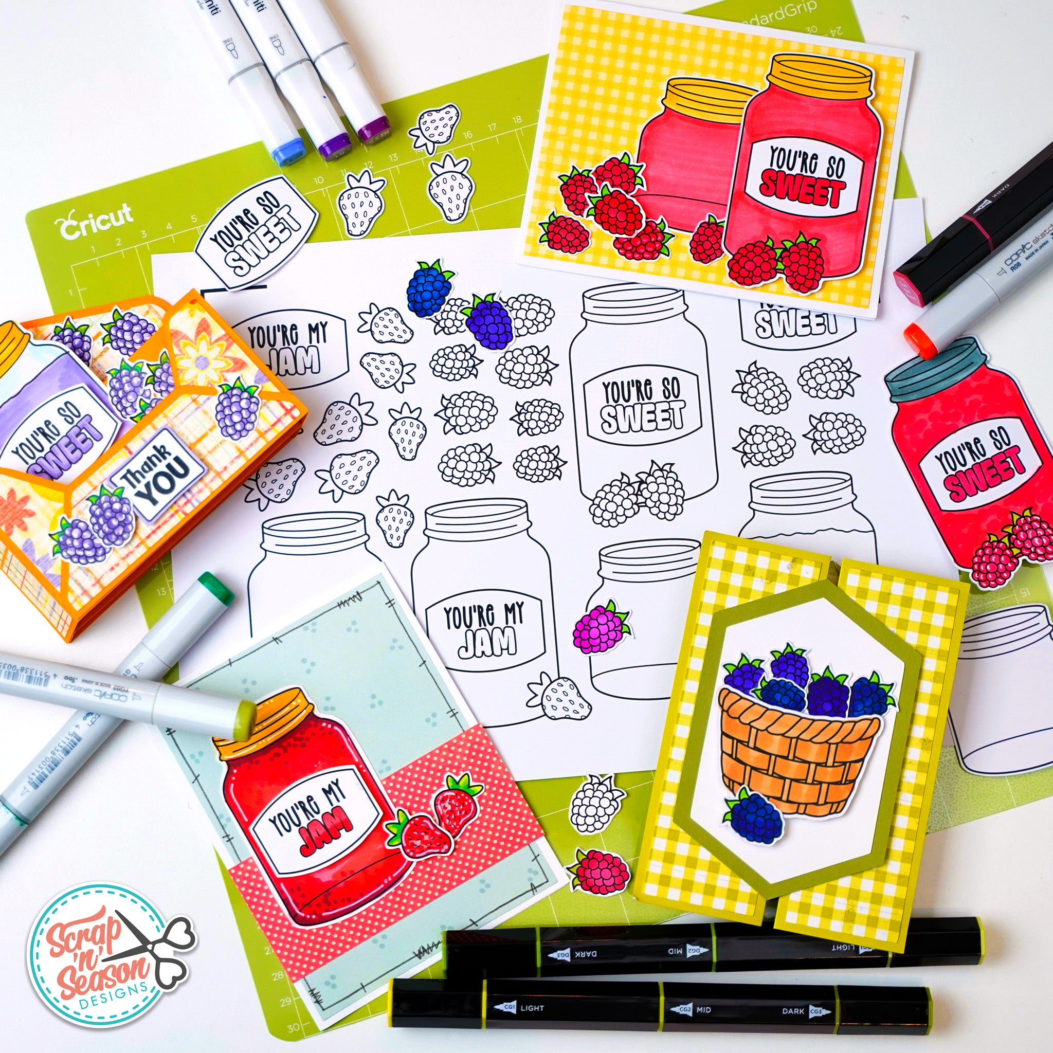 Print, Cut, and Colour - Jar of Jam