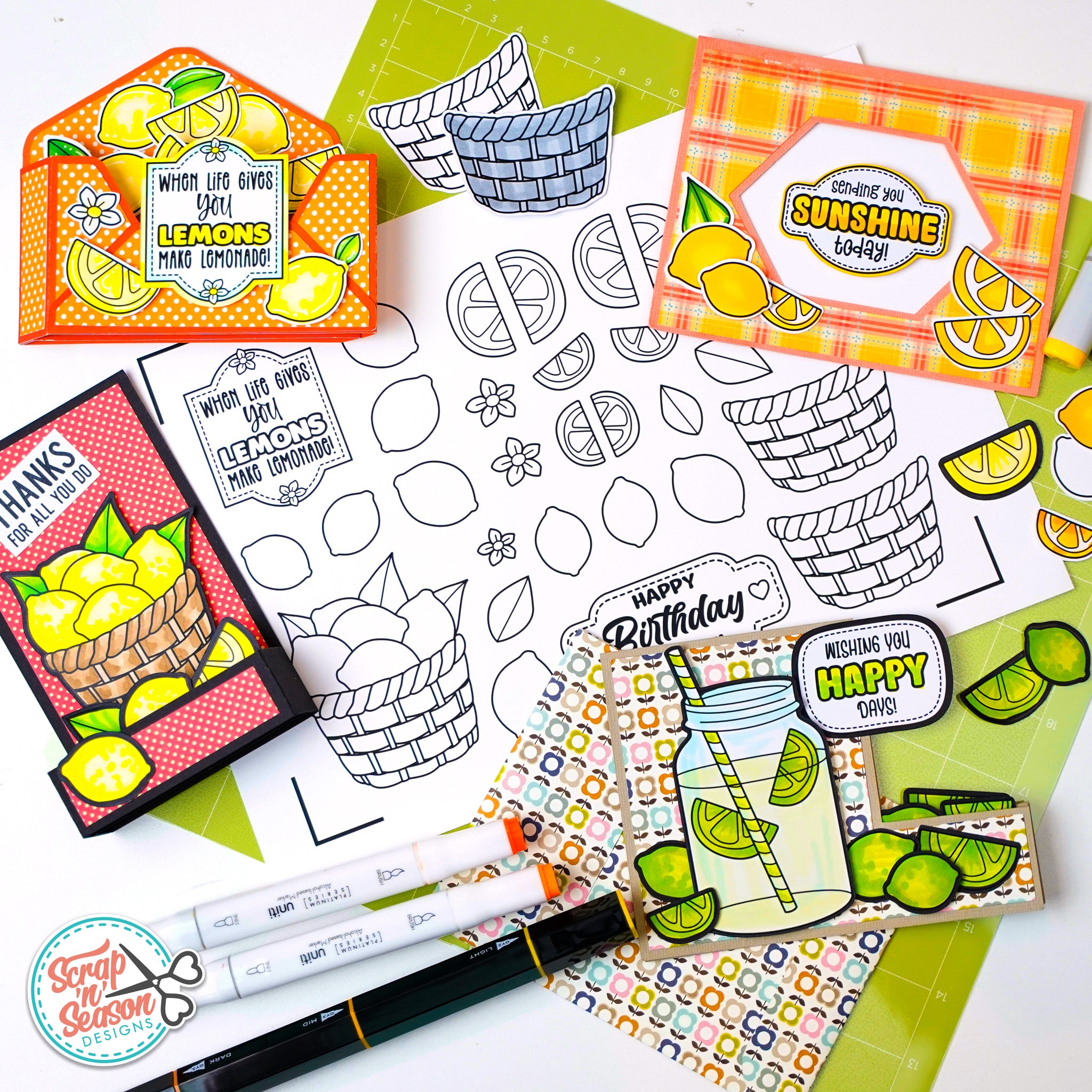 DL - Print, Cut, and Colour Lemon Basket