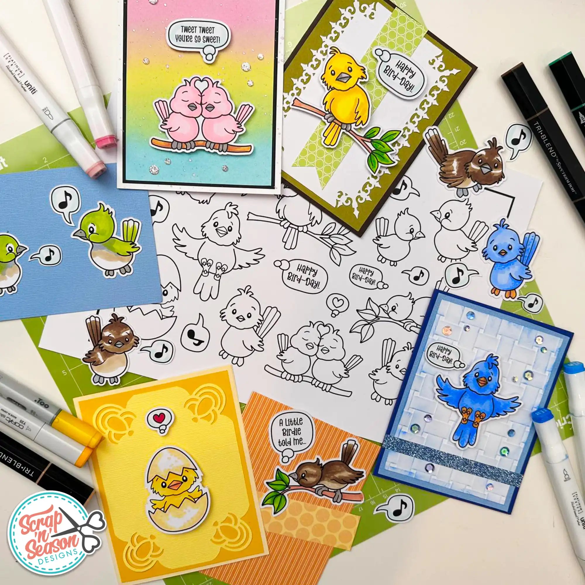 DL Print and Cut - Little Birdies