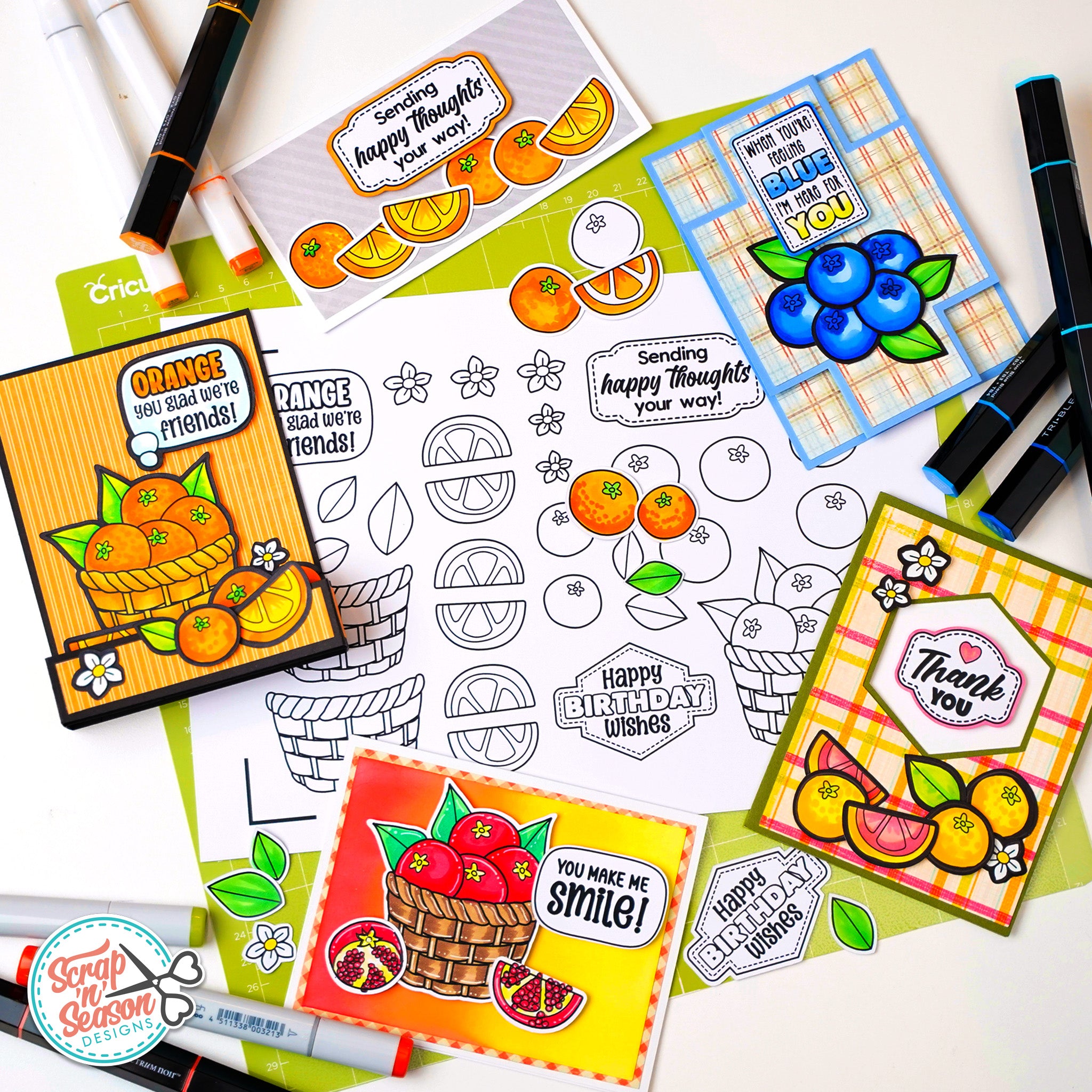 Print, Cut, and Colour - Orange Basket