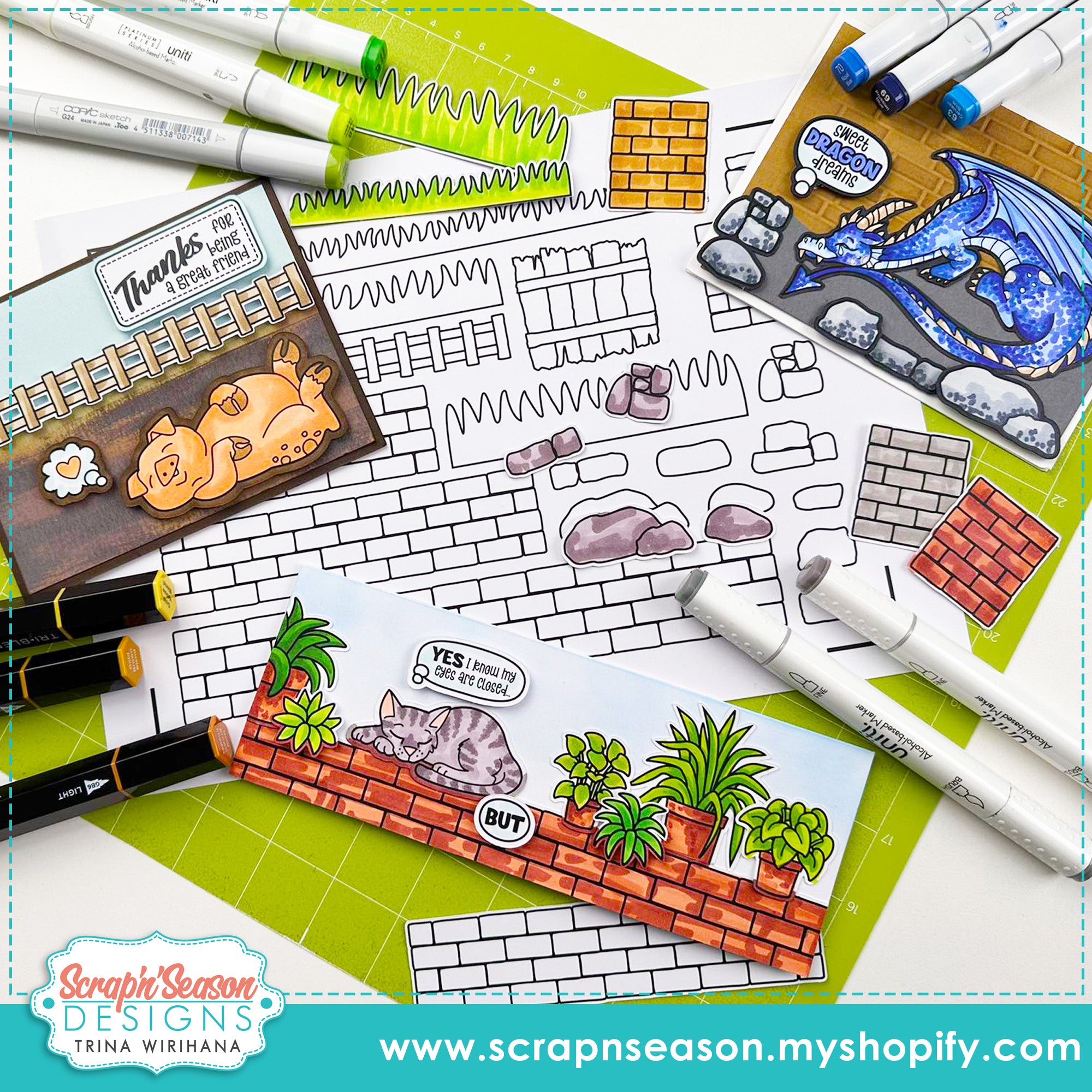 DL - Print, Cut, and Colour - Background Basics B