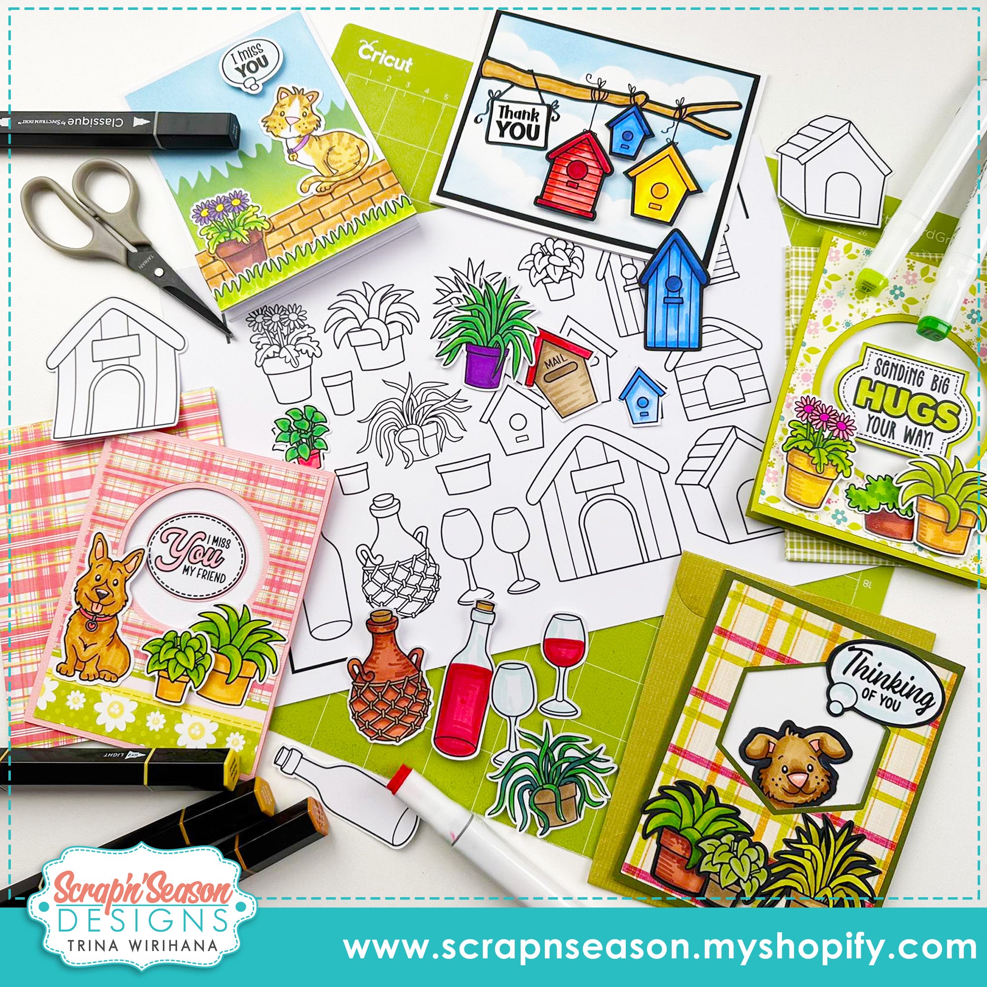 DL - Print, Cut, and Colour - Background Basics E