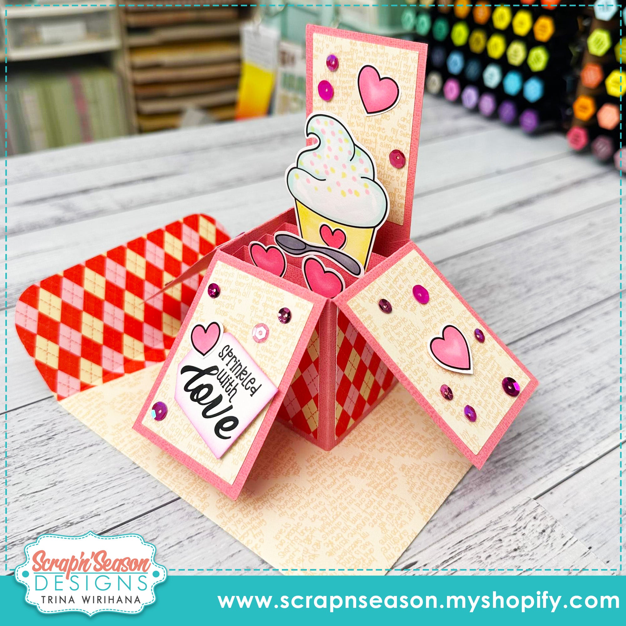 DL - Fancy Fold 20 - Card in a Box