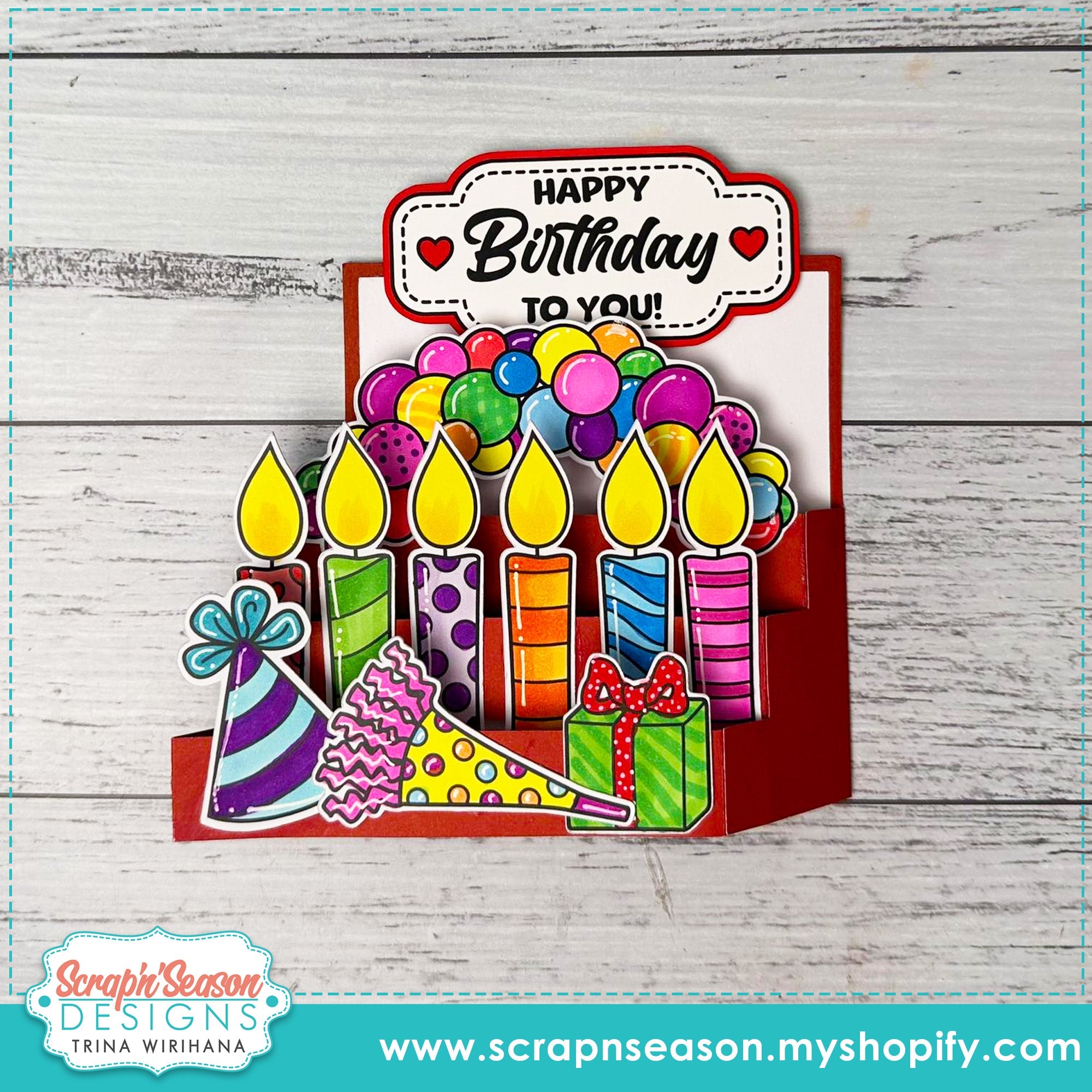 DL - 169. Three Step Box Card