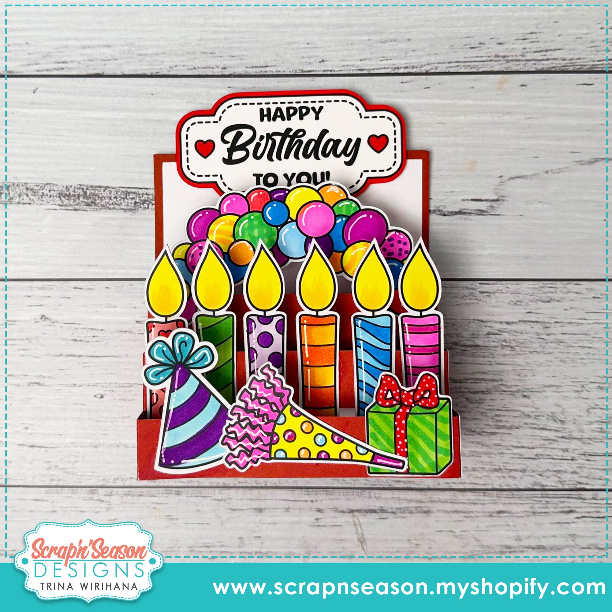 DL - Print, Cut, and Colour - Party Maker