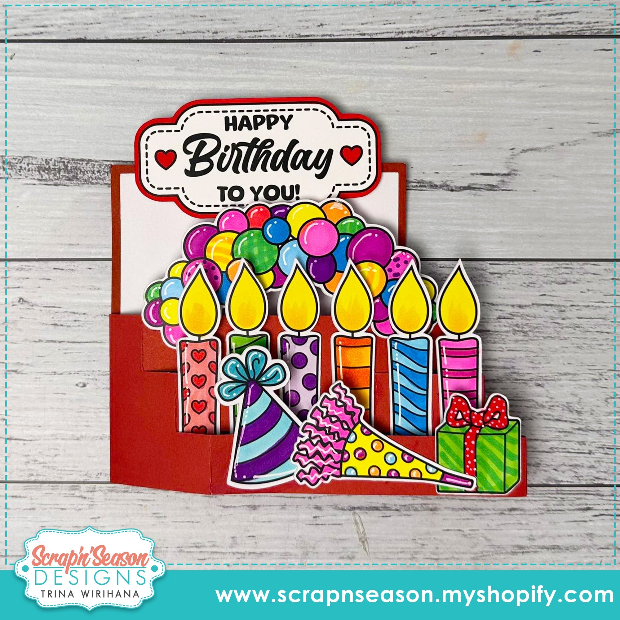 DL - 169. Three Step Box Card