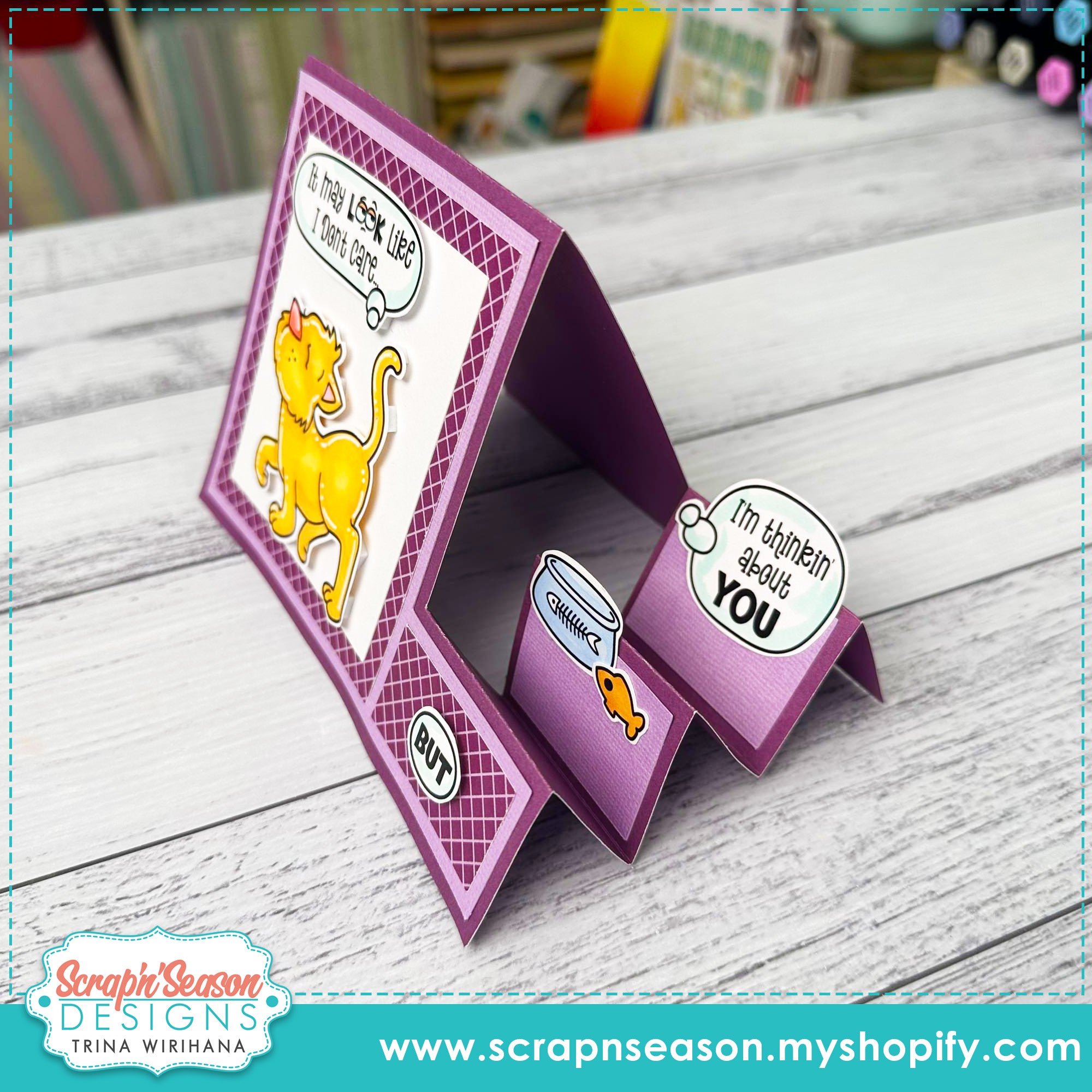 DL - Fancy Fold 1 - Triple Side Step Card