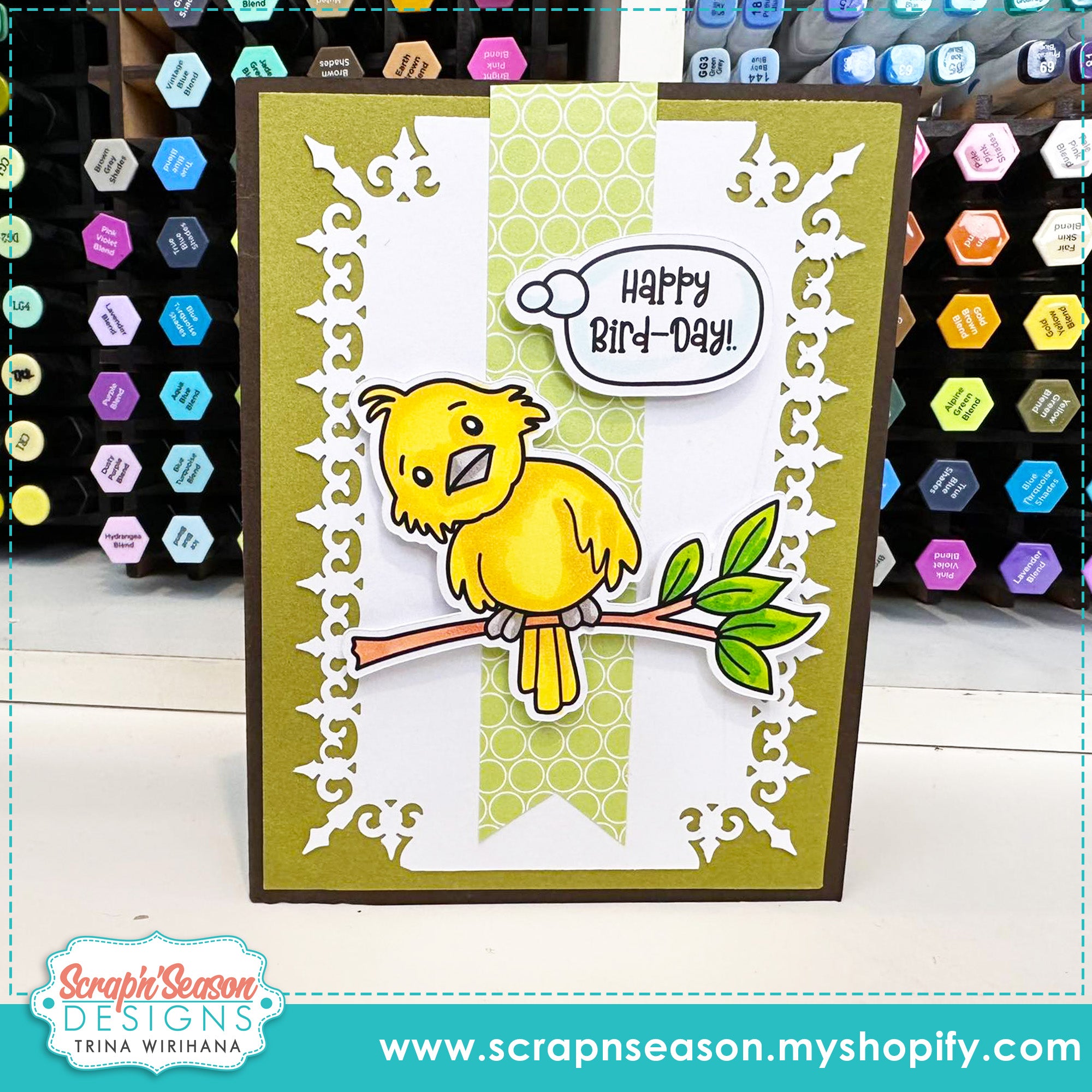 DL - Print, Cut, and Colour - Little Birdies