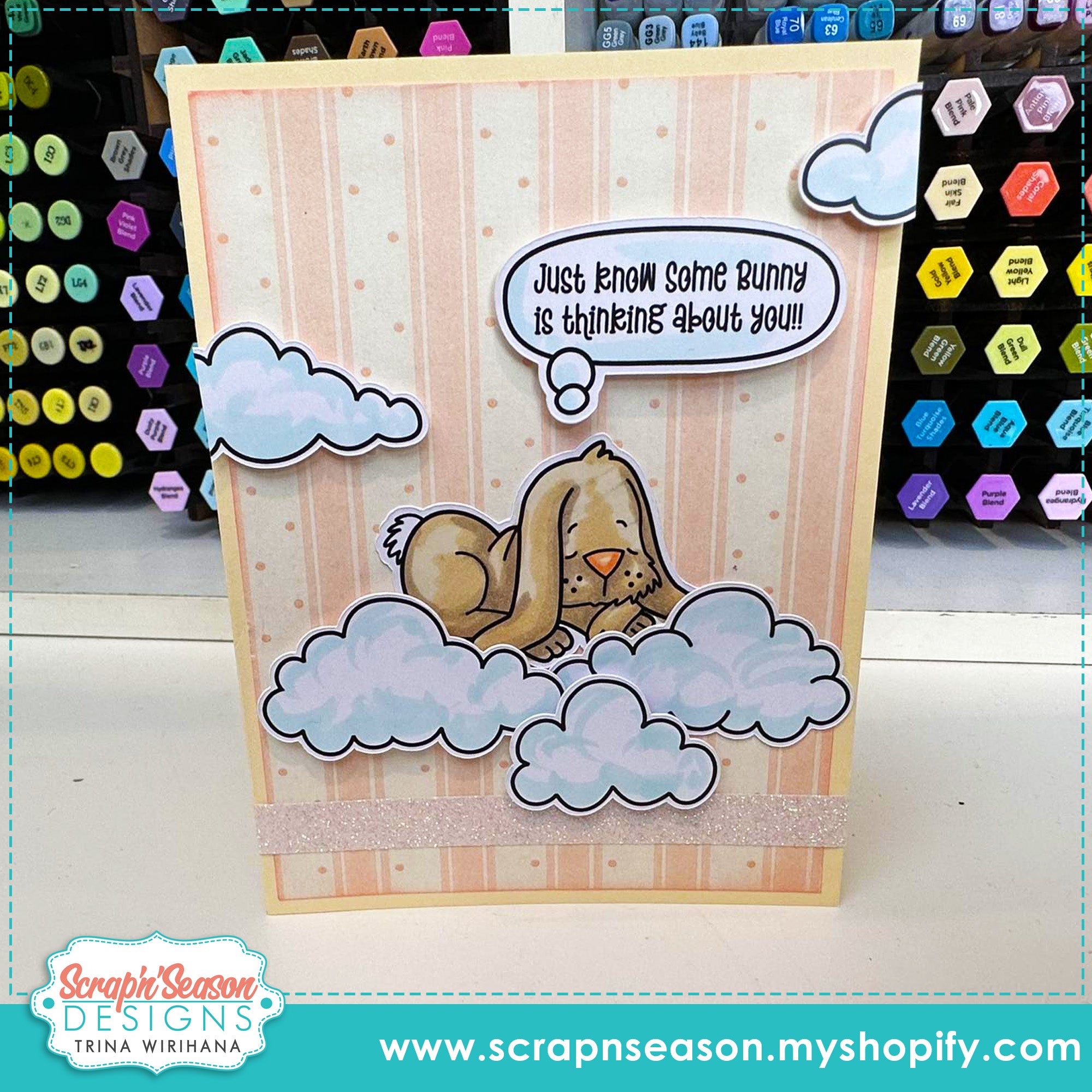 DL - Print, Cut, and Colour - Little Bunnies