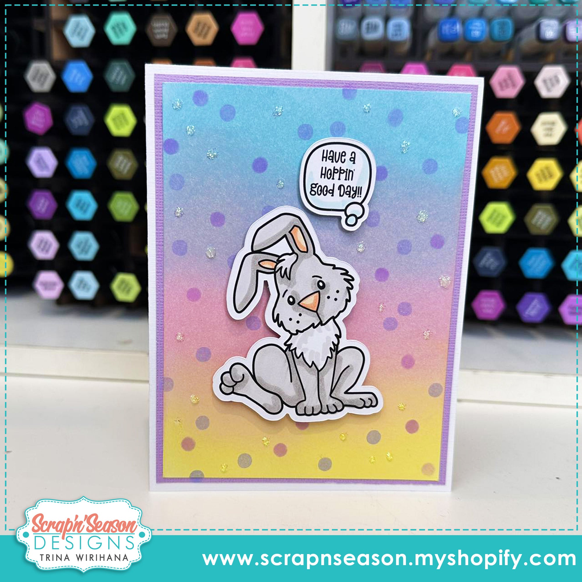 DL - Print, Cut, and Colour - Little Bunnies