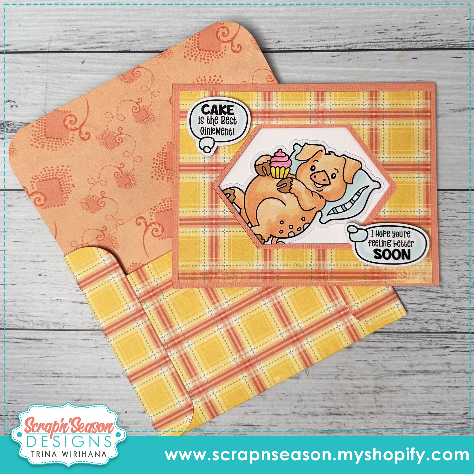 DL - Print, Cut, and Colour - Little Piggies