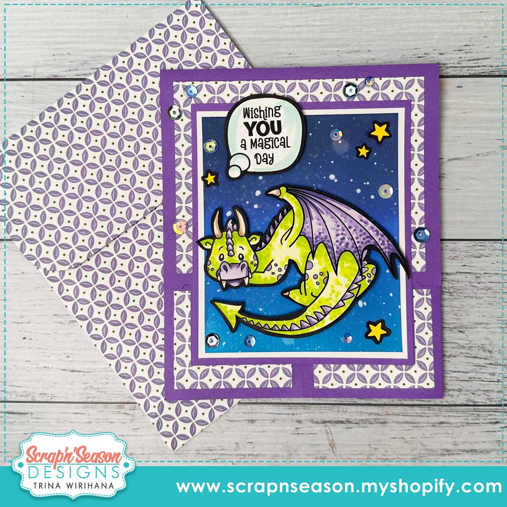 DL - Print, Cut, and Colour - Dragon Dreaming