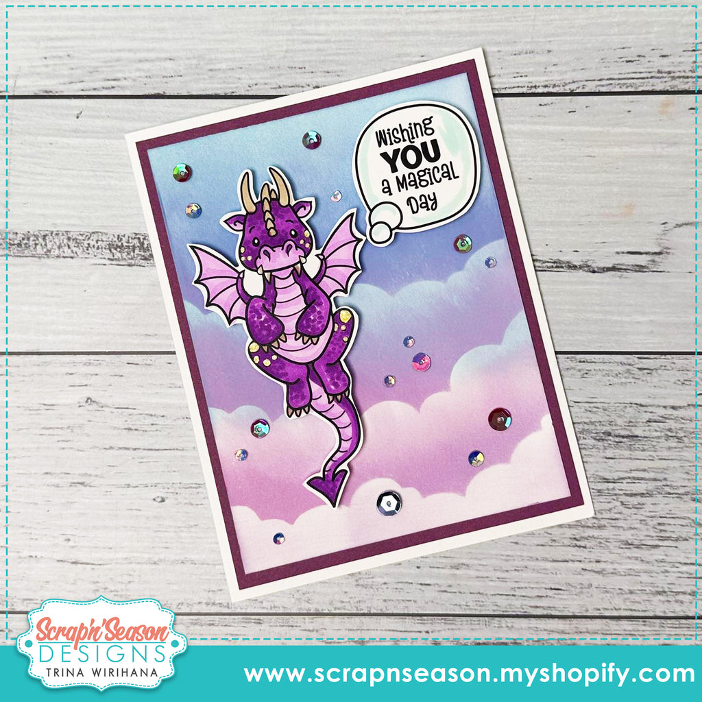Print, Cut, and Colour - Dragon Dreaming