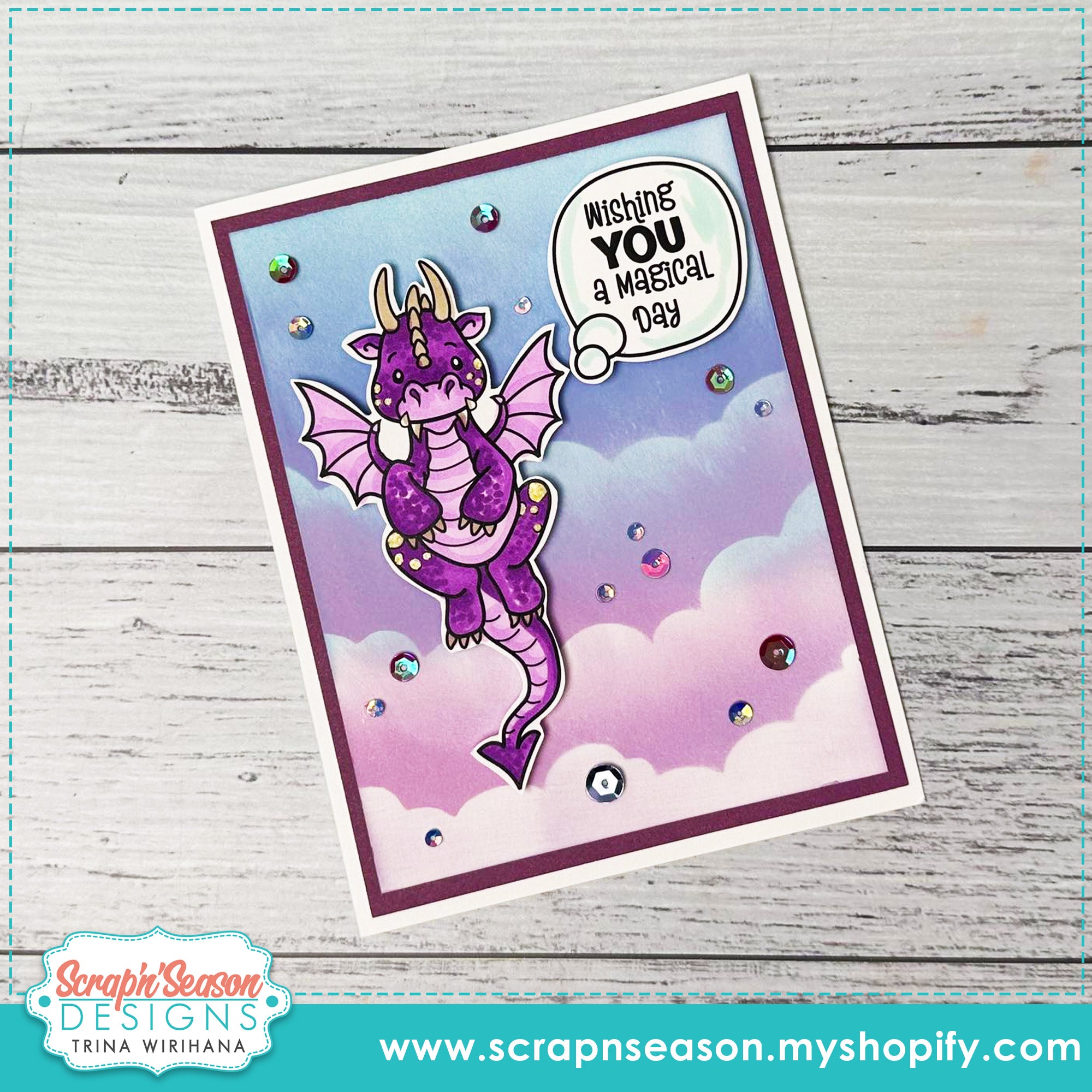 Print, Cut, and Colour - Dragon Dreaming
