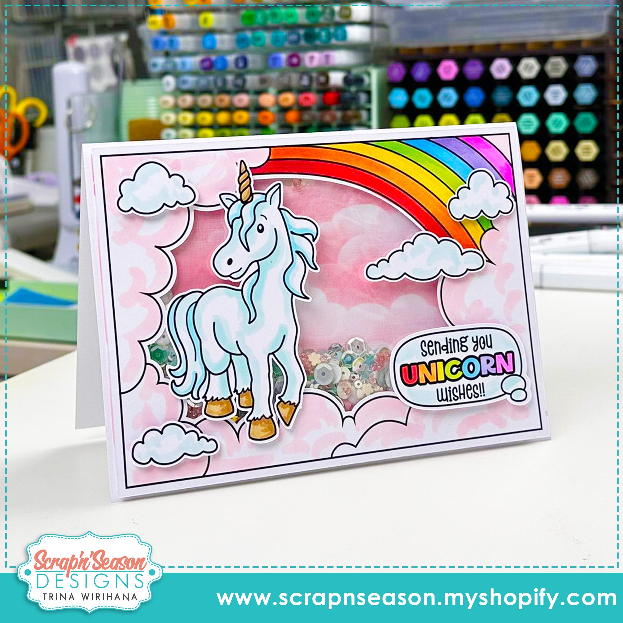 DL - Print, Cut, and Colour - Scene Maker - Cloud