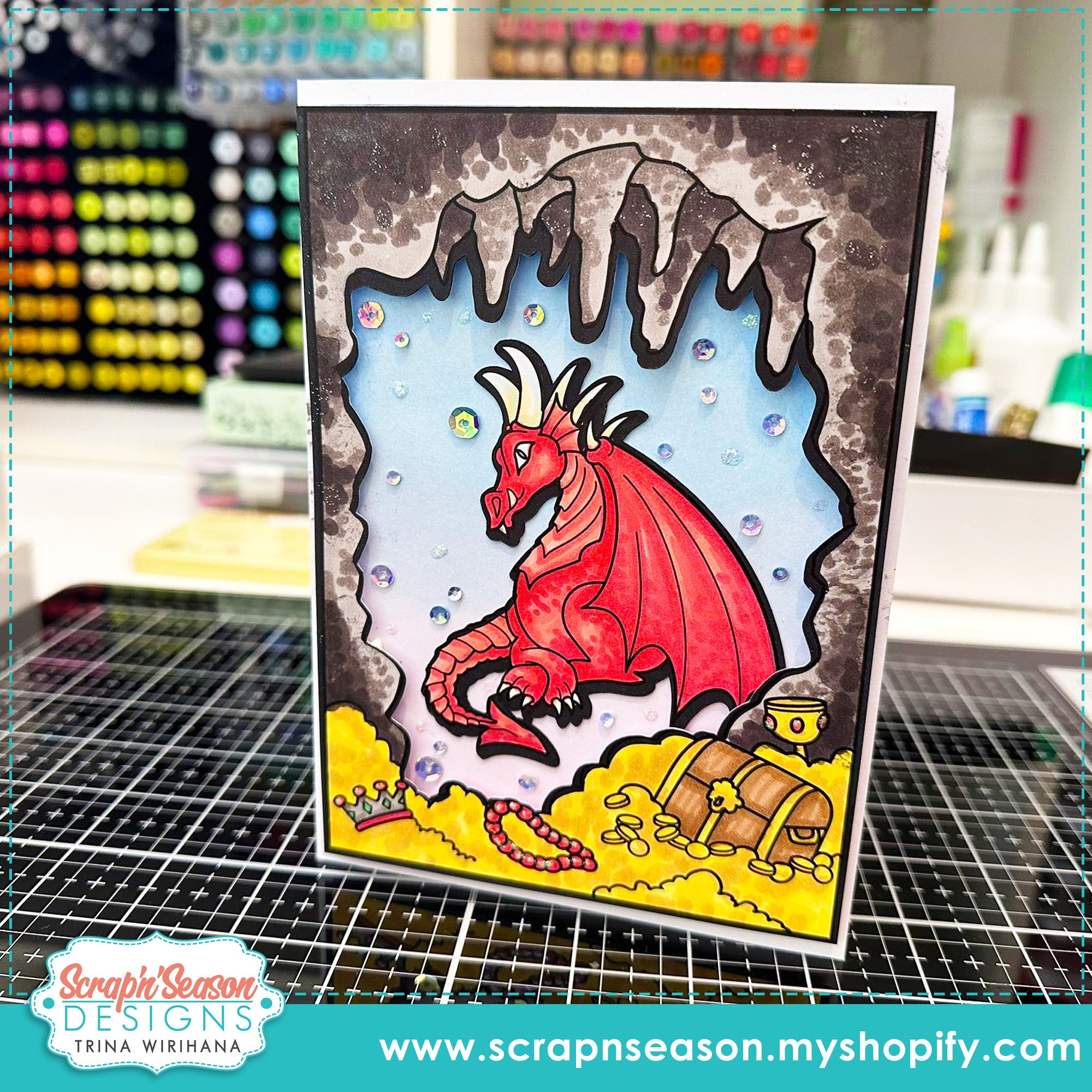 DL - Print, Cut, and Colour - Scene Maker - Treasure Lair