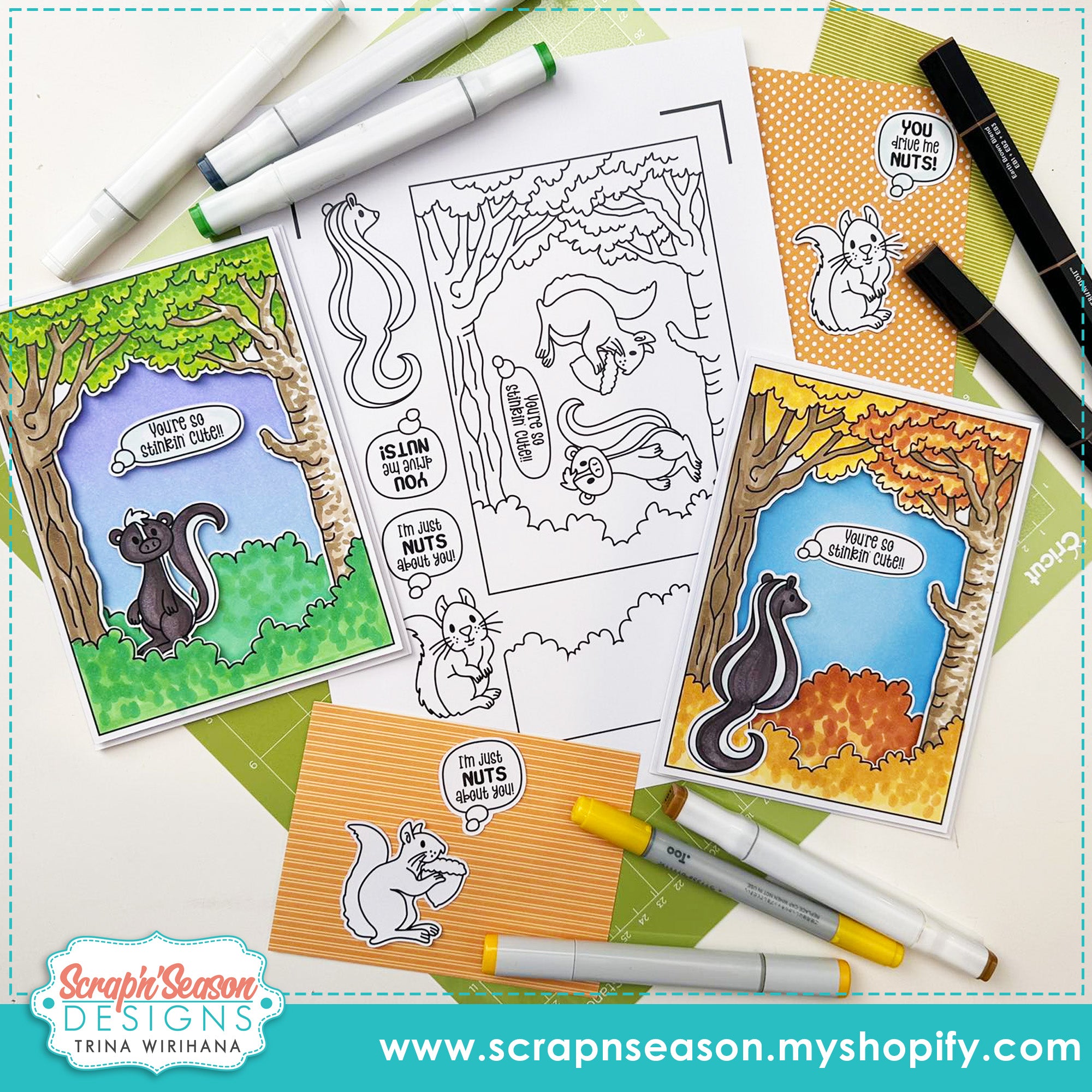 DL - Print, Cut, and Colour - Scene Maker - Forest