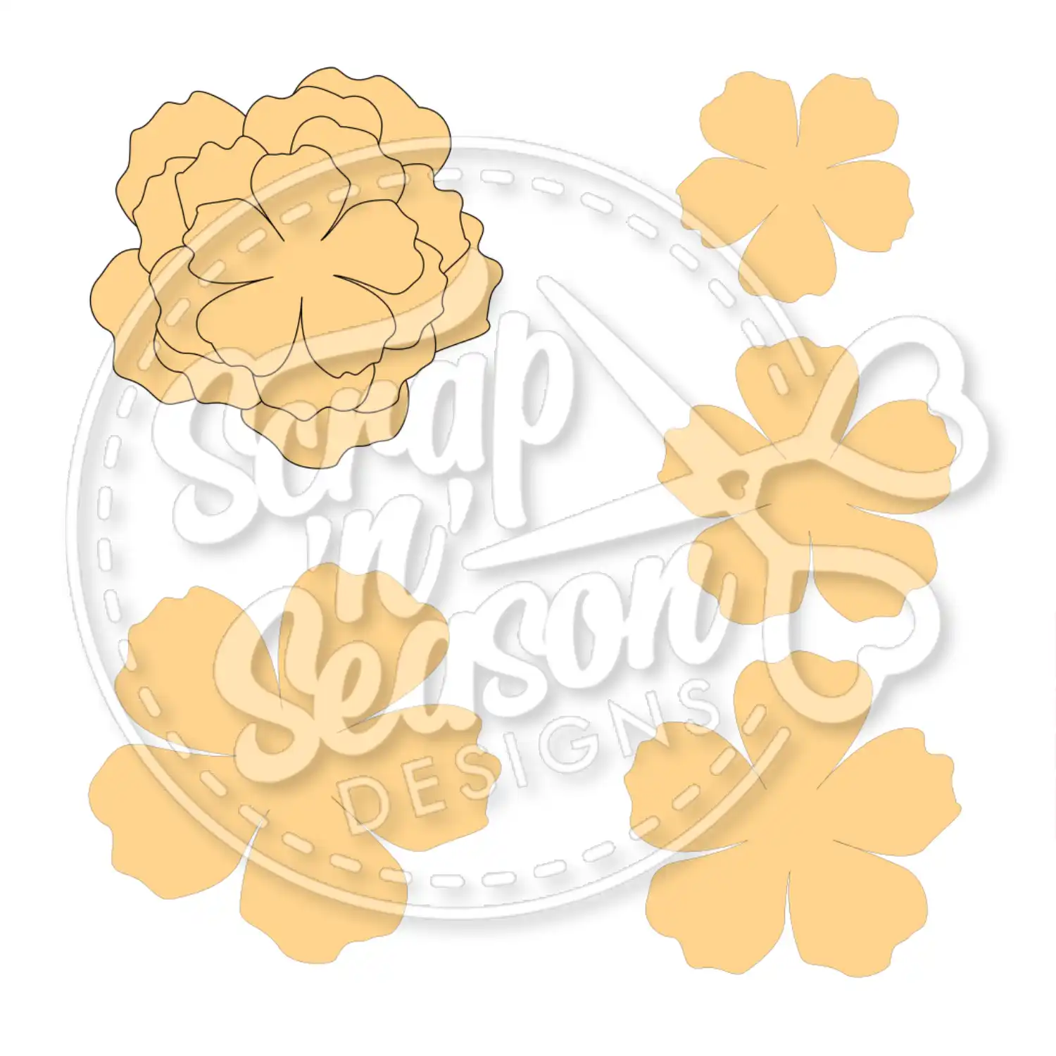 Digital Download - SVG - Flower C