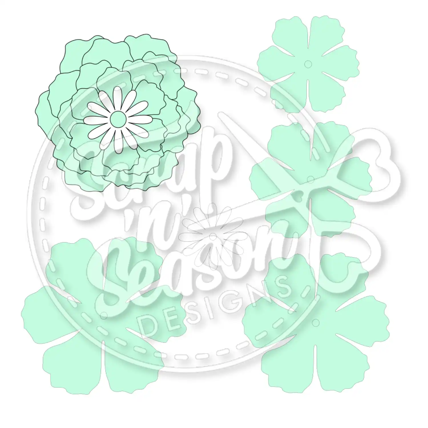 Digital Download - SVG - Flower O