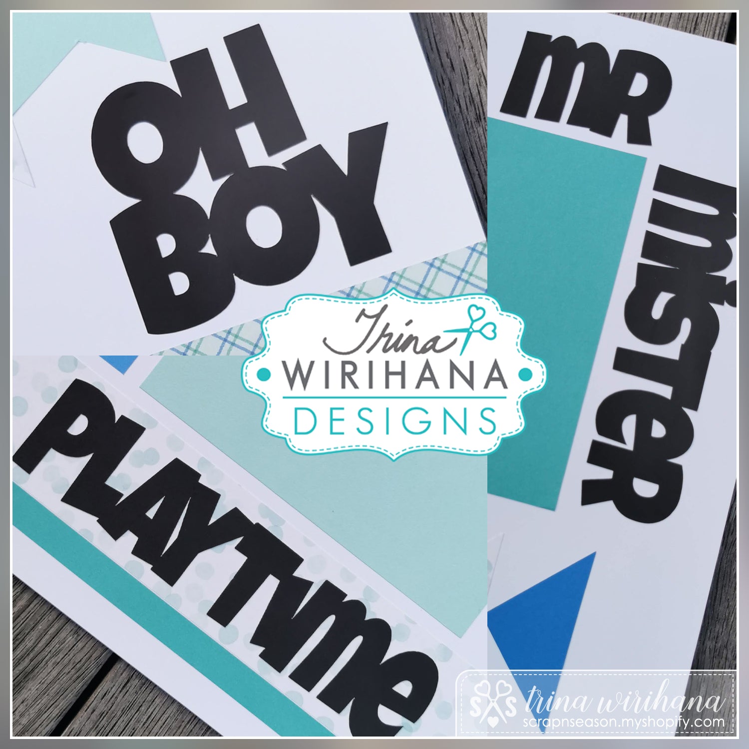 DL Scrapbook Workshop - Celebrate Today Boy Titles (SVG)