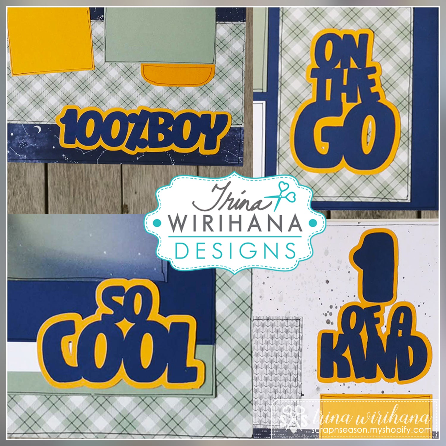 DL Scrapbook Workshop - Aurora Boy Titles (SVG)