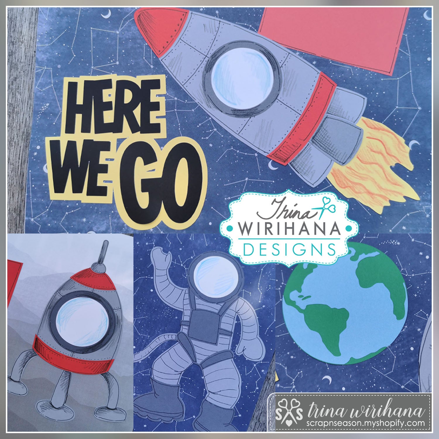 DL Scrapbook Workshop - Aurora Spaced Out Titles (SVG)