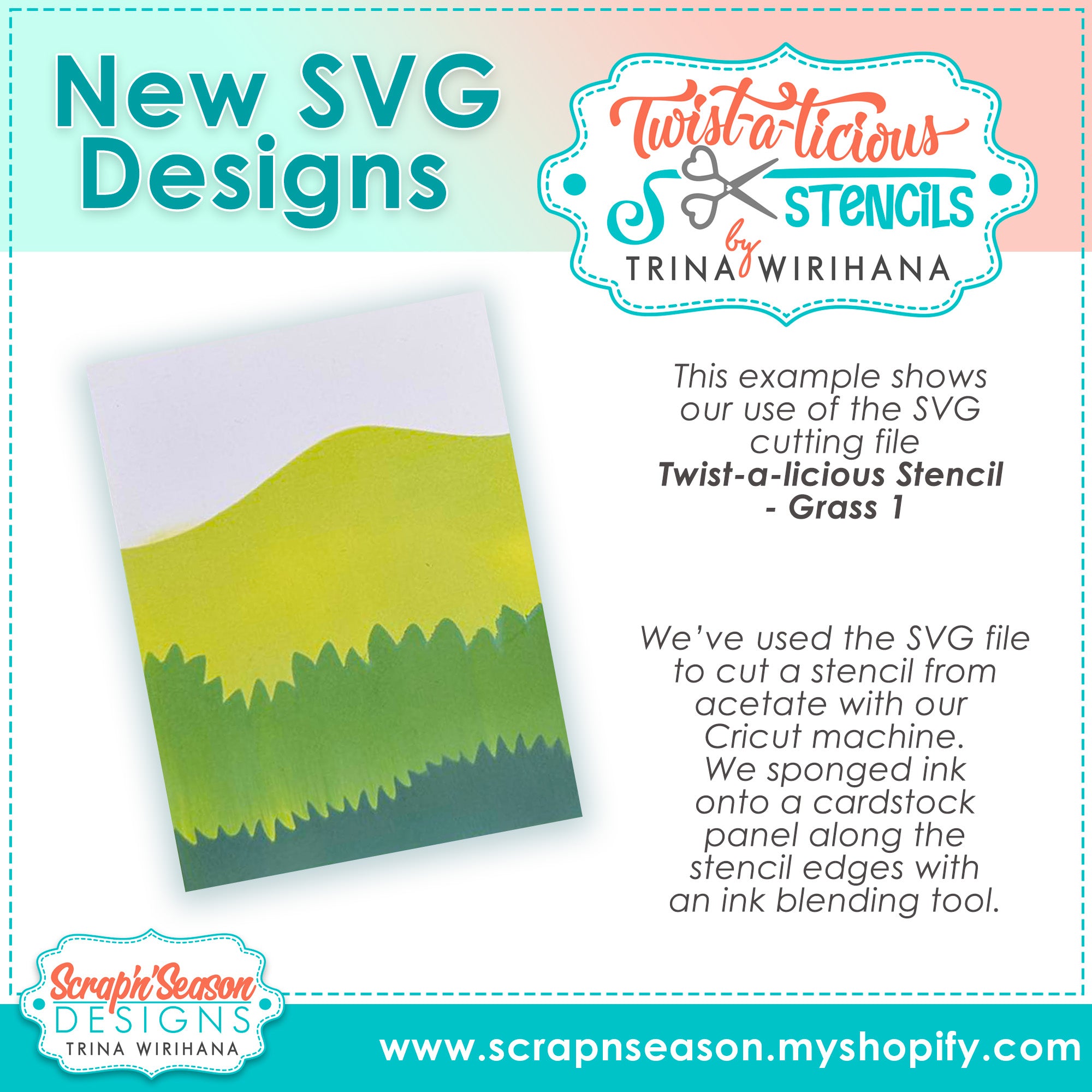 DL - Twist-a-licious Stencil - Grass 1