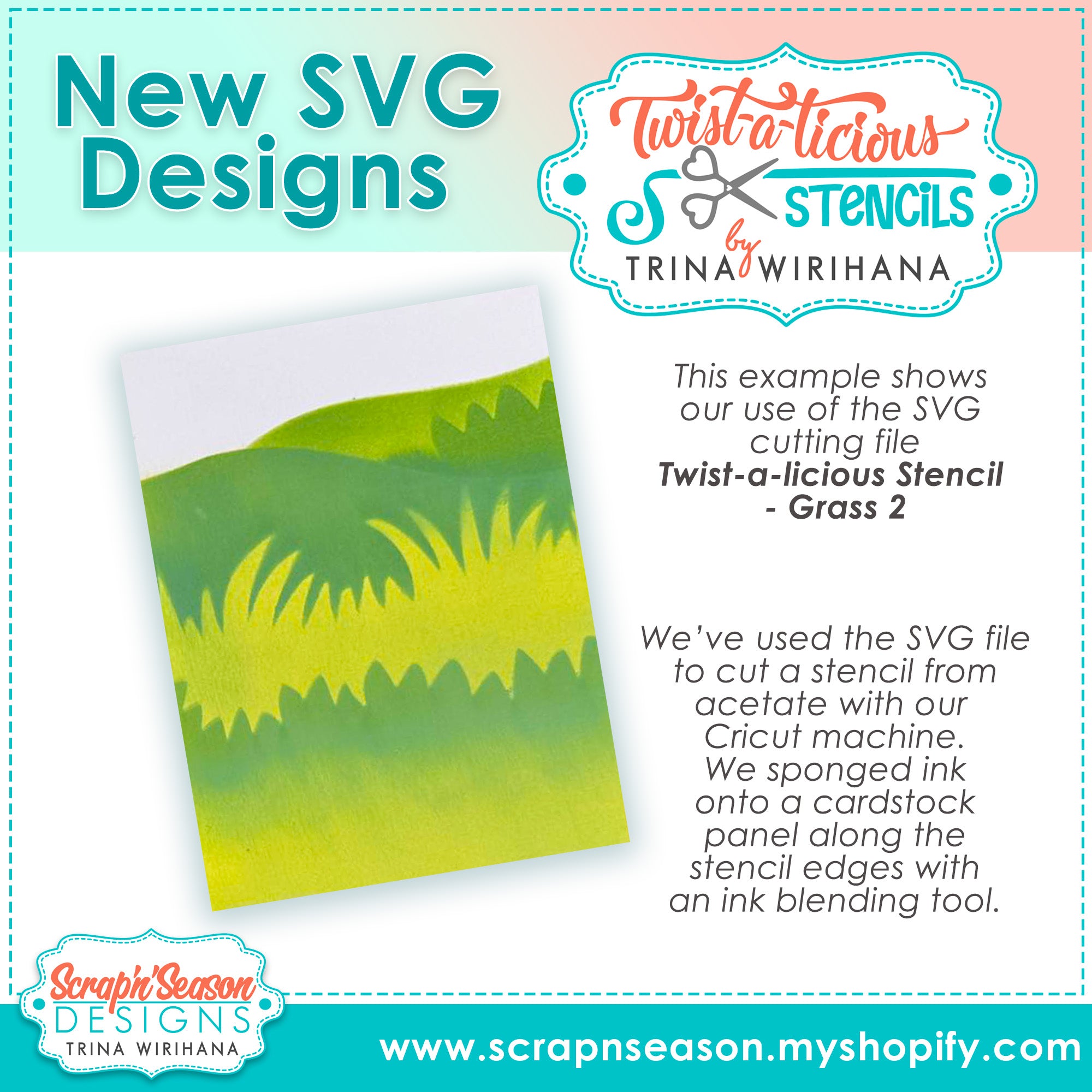 Twist-a-licious Stencil - Grass 2
