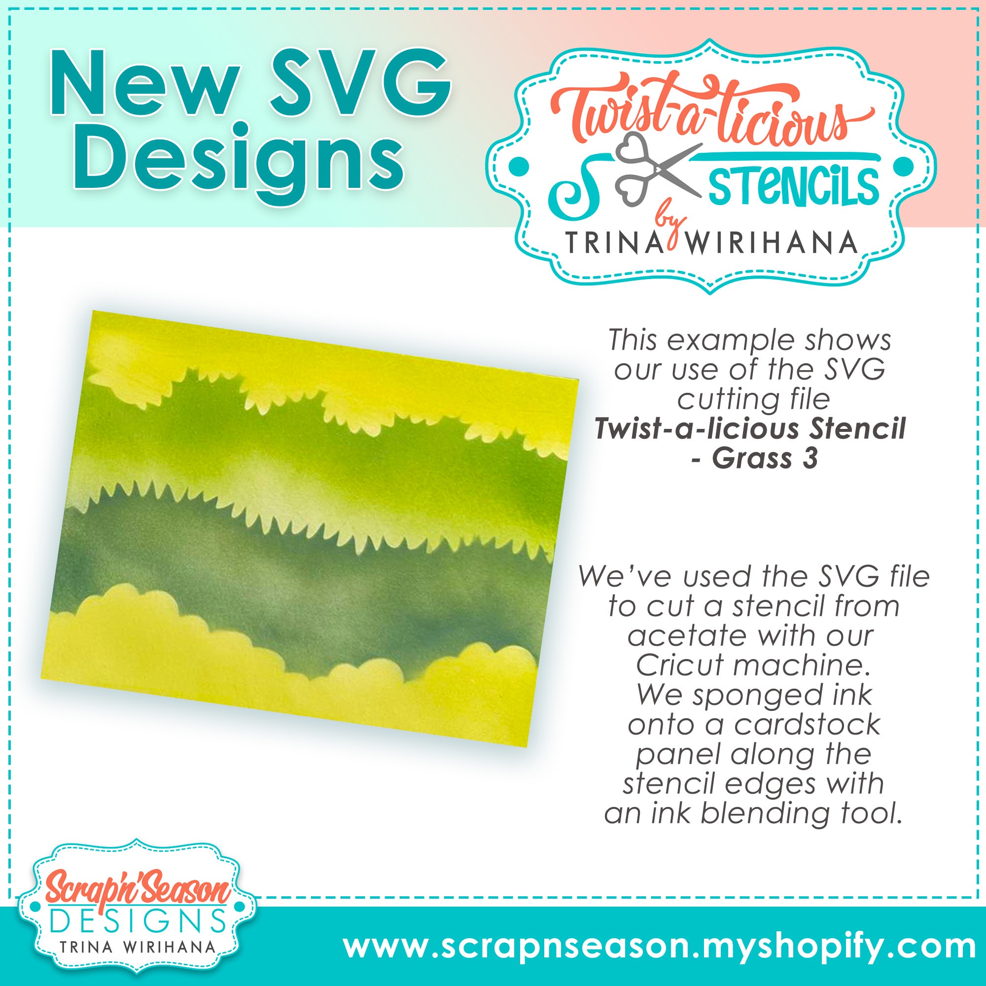 Twist-a-licious Stencil - Grass 3