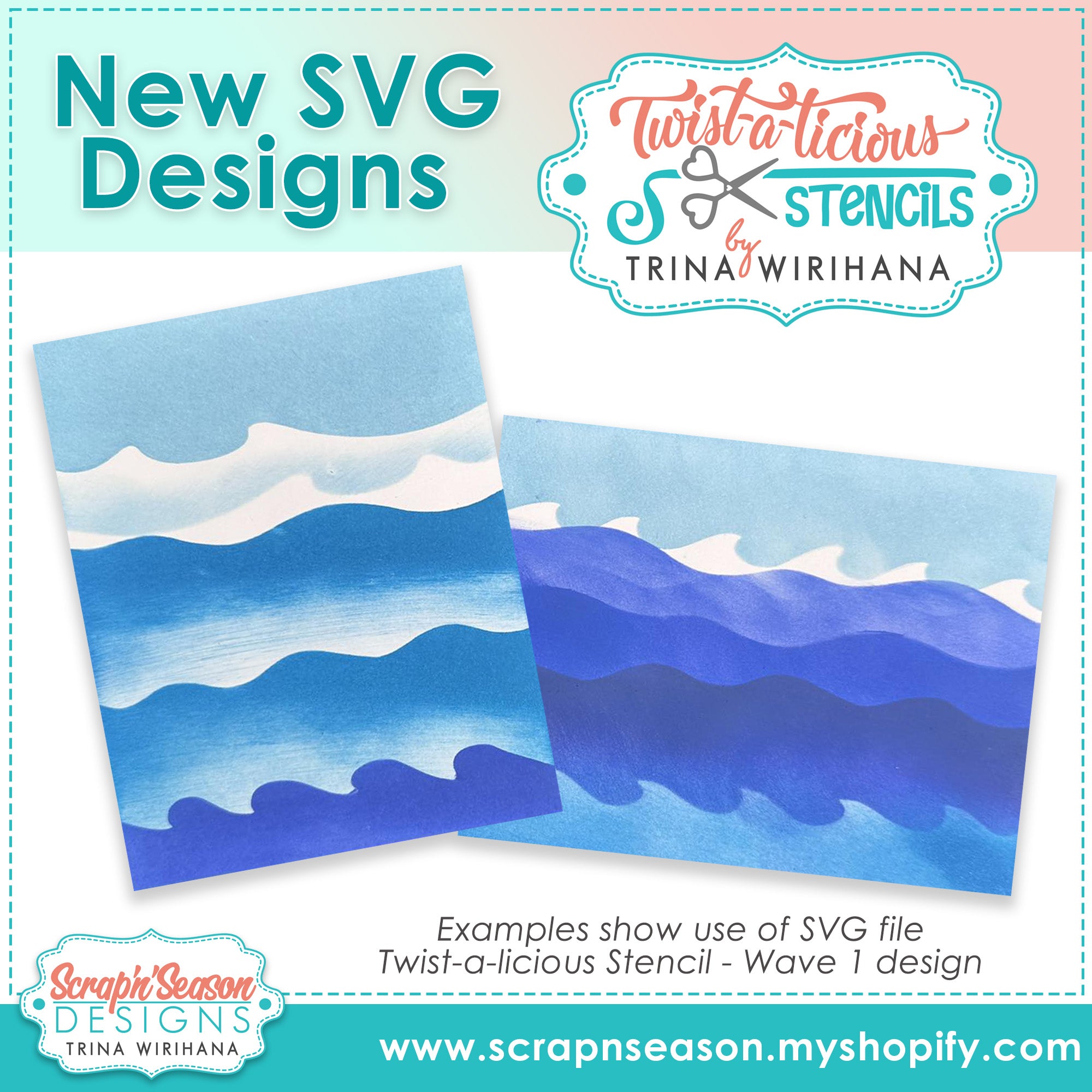 Twist-a-licious Stencil - Wave 1